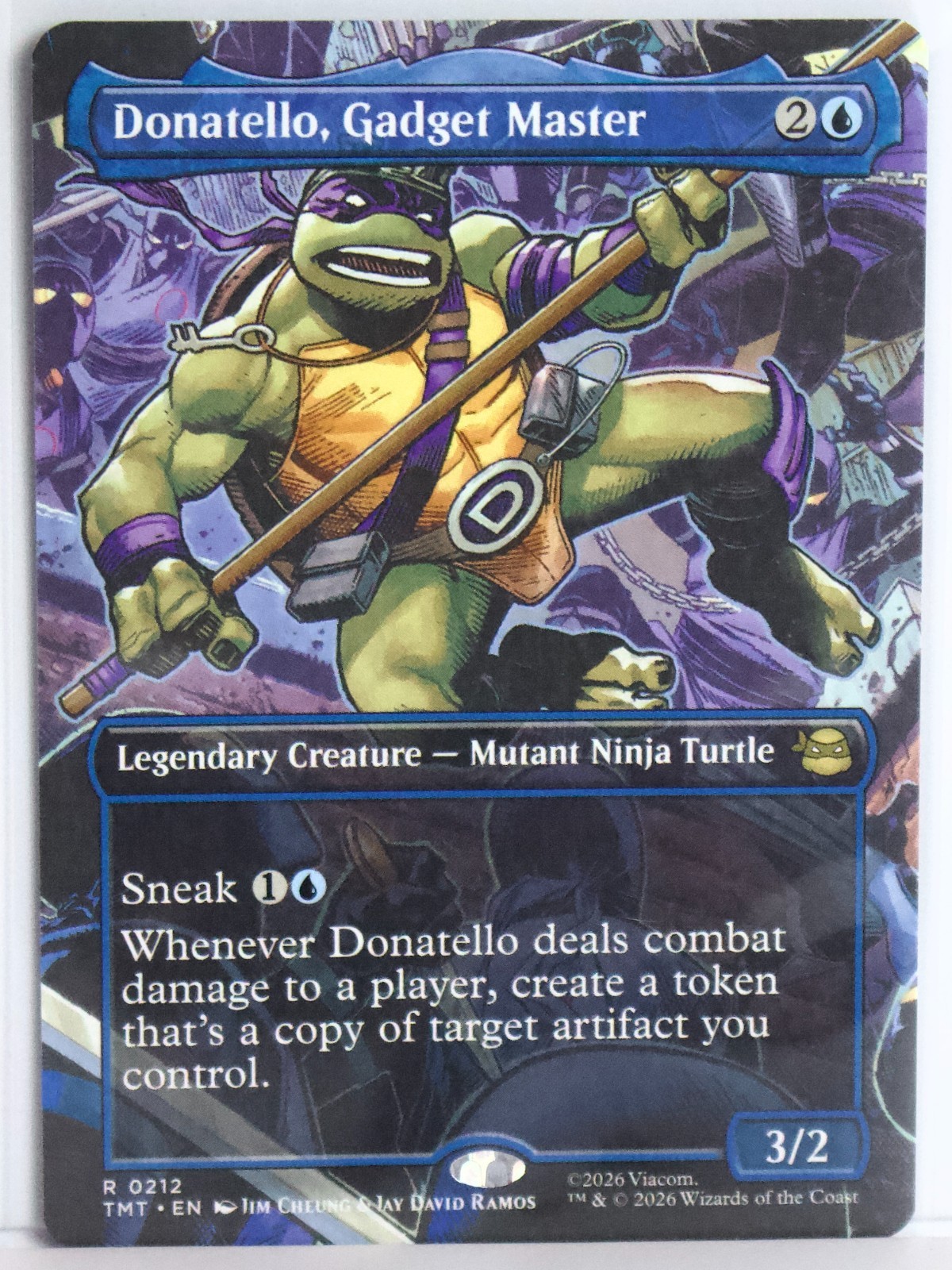 Donatello, Gadget Master [New, Near Mint] Borderless Art {TMNT MTG}