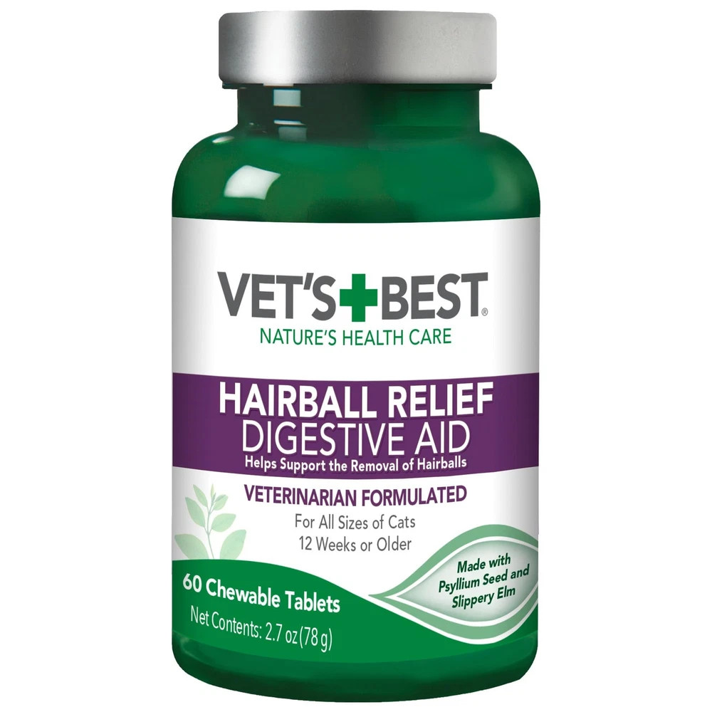 Vet’S Best Cat Hairball Relief Digestive Aid | Vet Formulated Hairball Supp