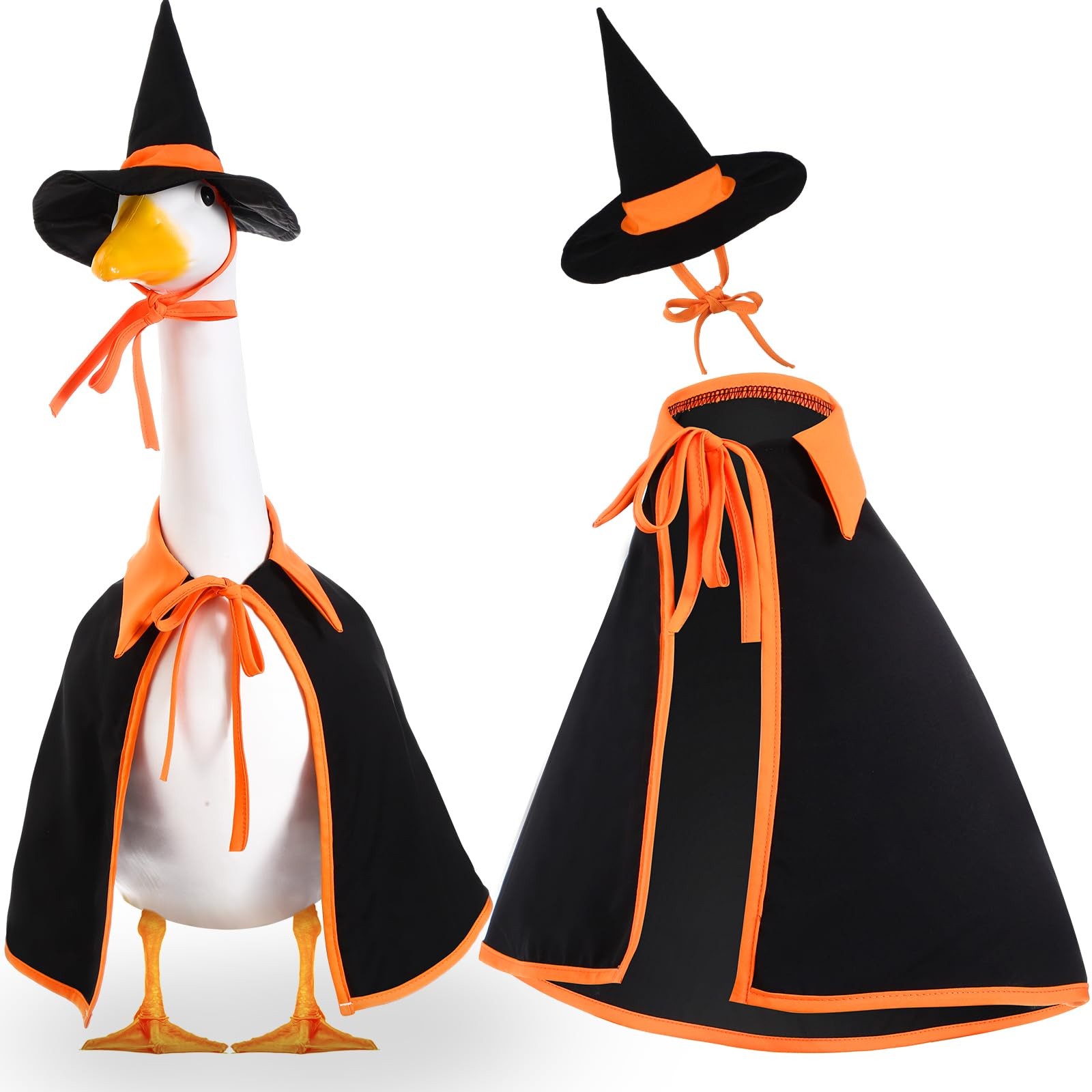 Halloween Goose Outfit for 23" Cement Lawn Porch Goose Cloths Plastic Statue ...