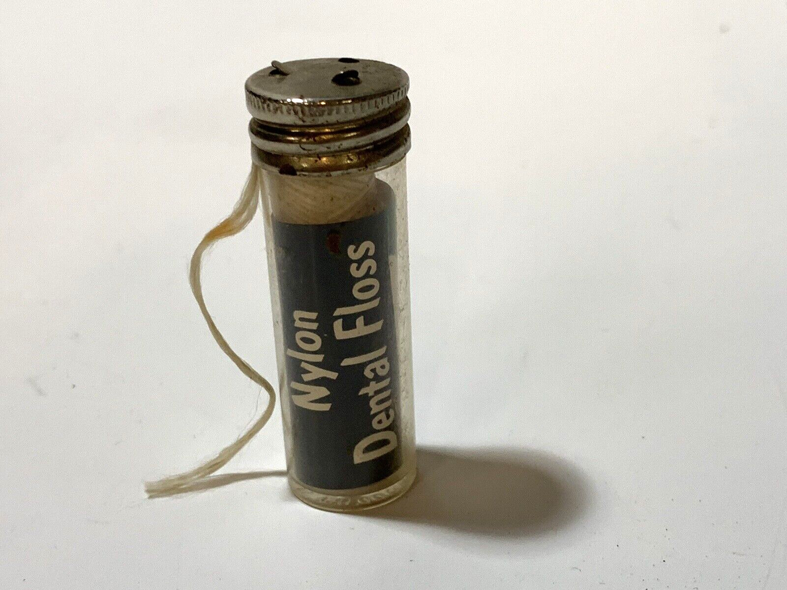 Vintage REXALL DRUG CO. Dental Floss plastic with metal top LERMER GARWOOD