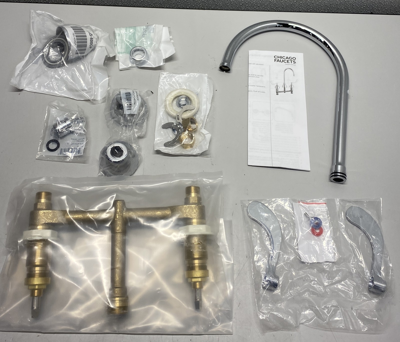 Chicago Faucet Manual Bathroom Faucet 8" Mount Chrome 786-GN8AE29XKABCP