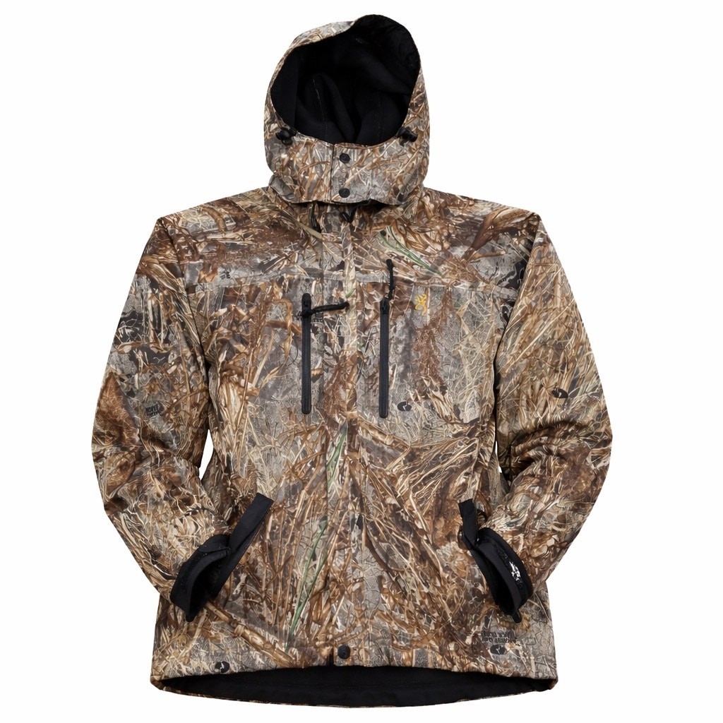 Browning Mossy Oak Camo Hunting Jacket Men’s M Waterproof Hooded Outdoor READ