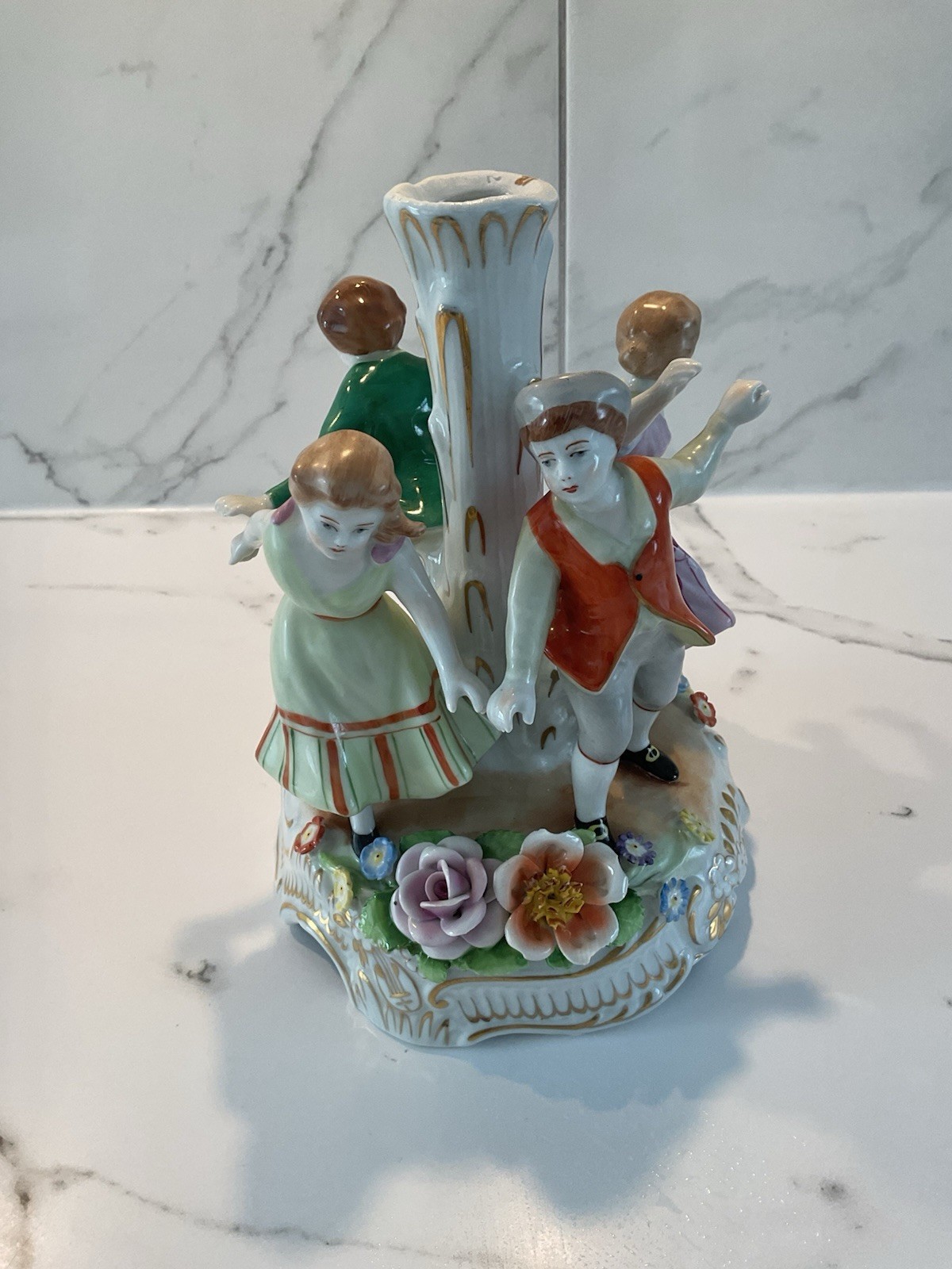 Hand painted Porcelain Table Lamp , Made In Germany , Von Schierholz  .