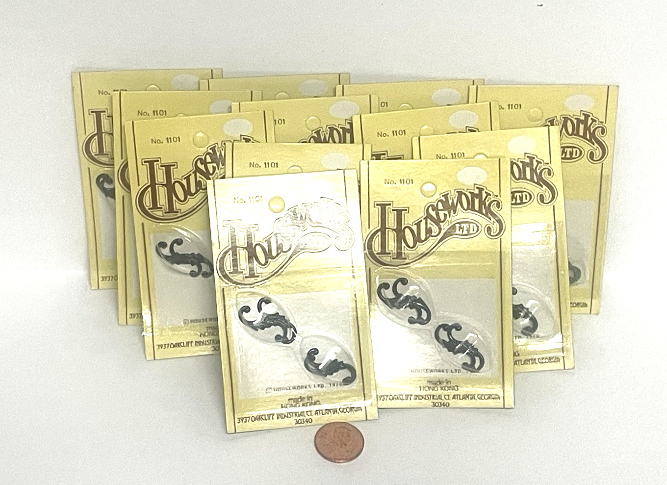 HOUSE WORKS GROUP OF 12 PACKS OF DOLLHOUSE MINIATURE DOOR DECORATIONS  #1101