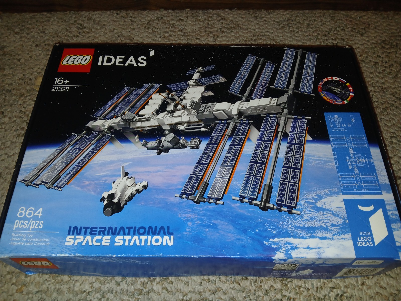 LEGO IDEAS International Space Station 21321 864 Pieces Box & Instructions
