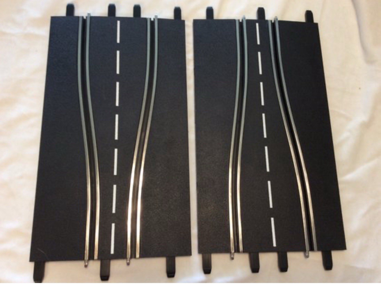 2pcs Carrera Evolution Double Lane Tracks Exclusive Blacktop 1:24 And 1:32 Scale
