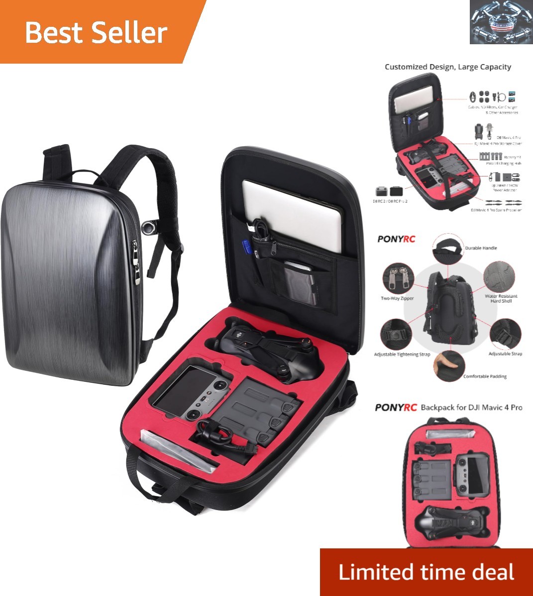 All-in-One Mavic 4 Pro Hard Shell Case: Waterproof, Shockproof, and Travel-Ready