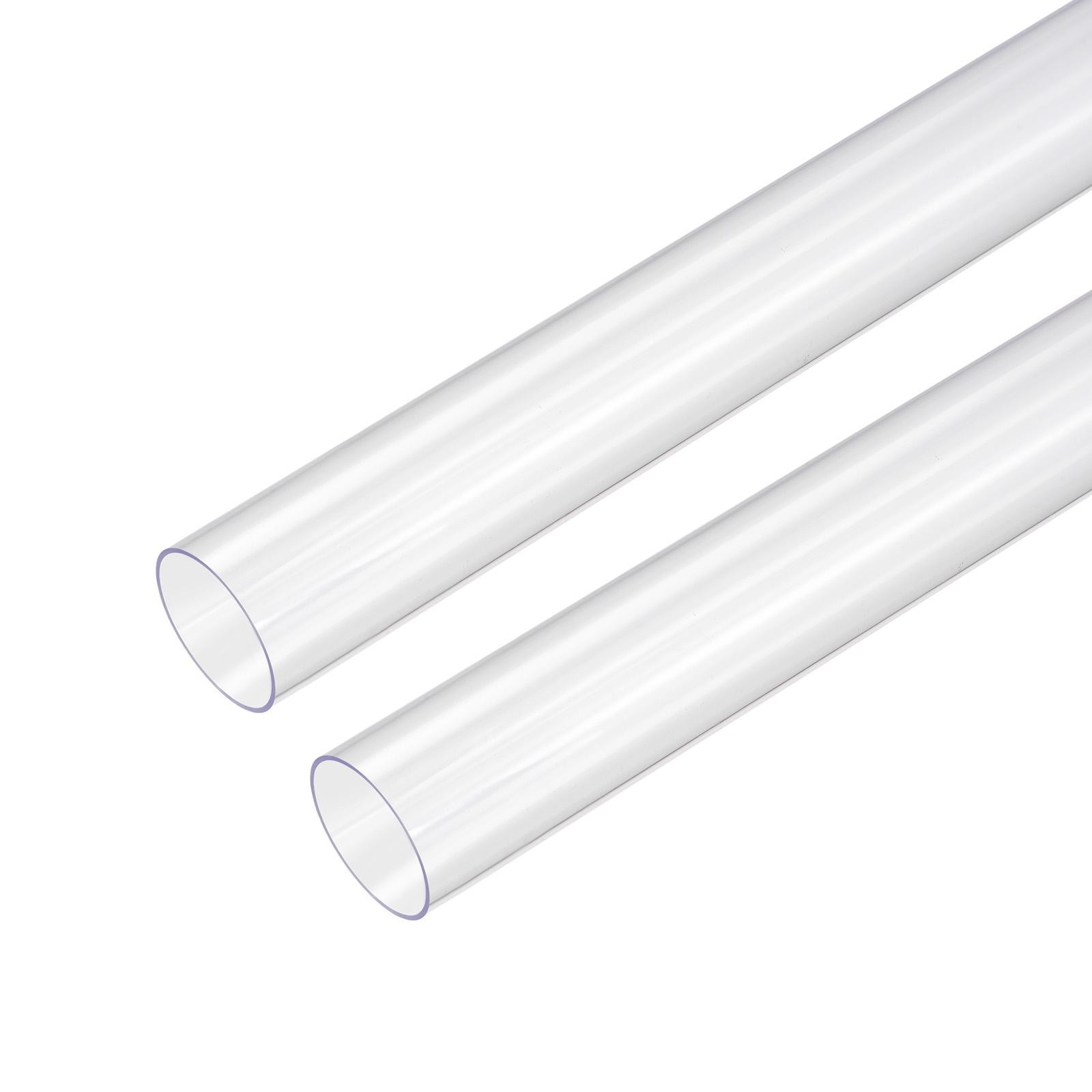 2pcs 30mm ID 32mm OD Clear PVC Tube Industrial Flexible Tubing