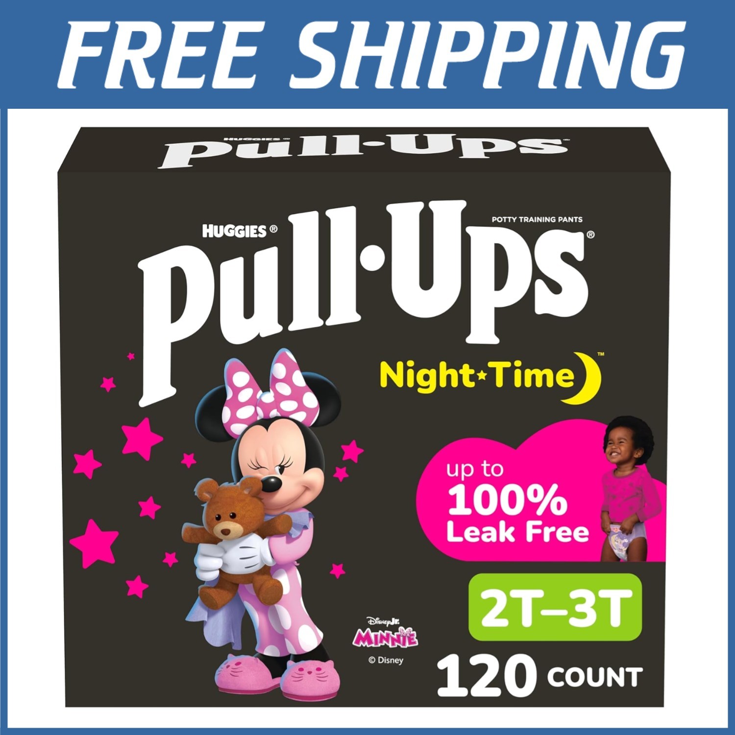 Girls' Night-Time Potty Pants, 2T-3T, 100% Leak-Free
