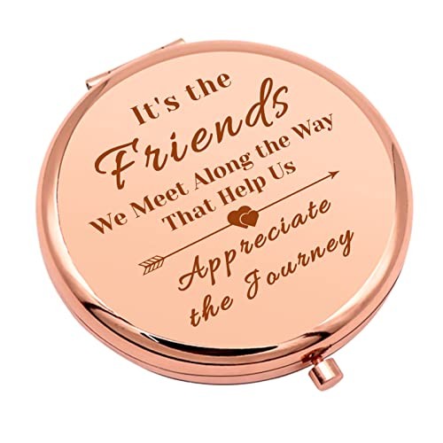 Friends Gifts for Girls Rose Gold Compact Mirror for Best Friends For Friends