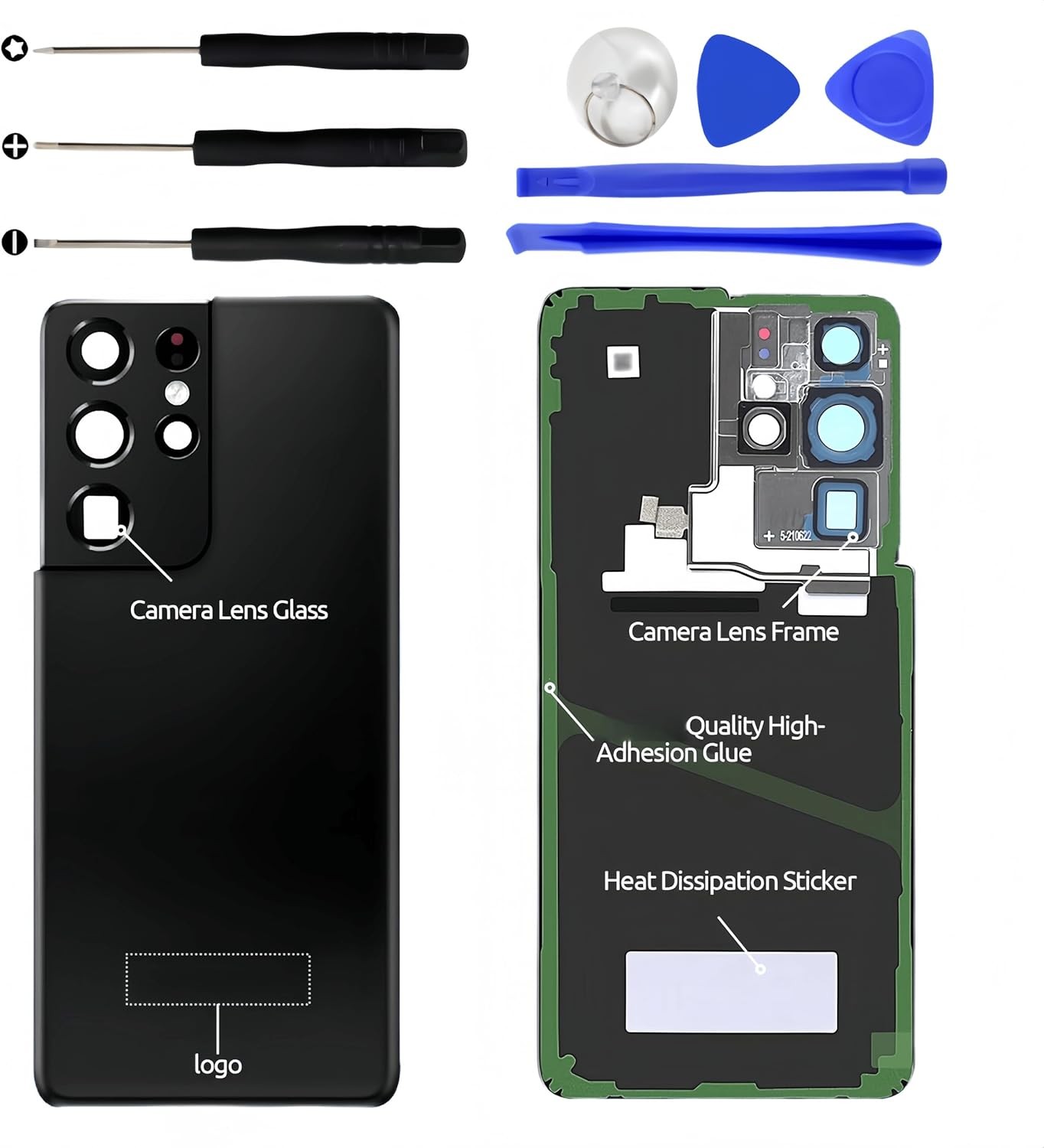 Back Glass Replacement for Samsung Galaxy S21 Ultra 5G SM G998B DS SM G998U1 SM