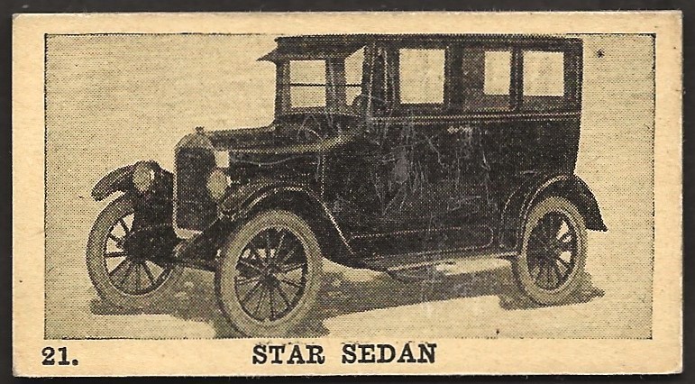 1920's Star Sedan Automobile Card V60-1 Neilson’s Chocolate #21 Car Trading Card