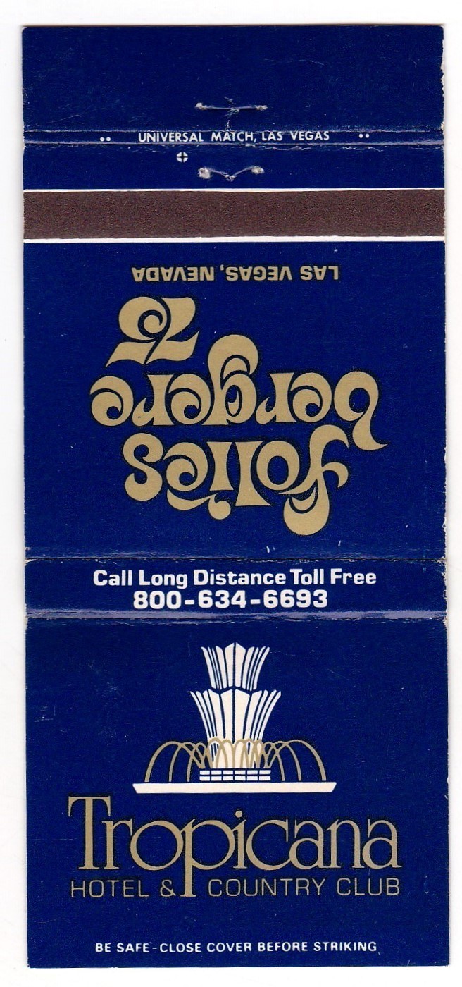 Tropicana Hotel & Country Club Las Vegas Matchbook Cover icmsc5