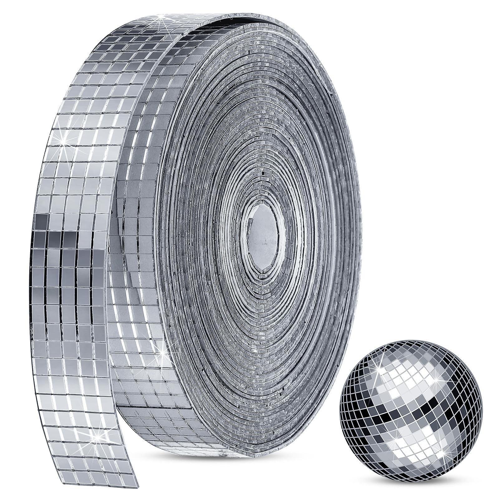 3000 Pcs Disco Ball Mirror Tiles Self Adhesive for Crafts 5 X 5 Mm Small Disco T