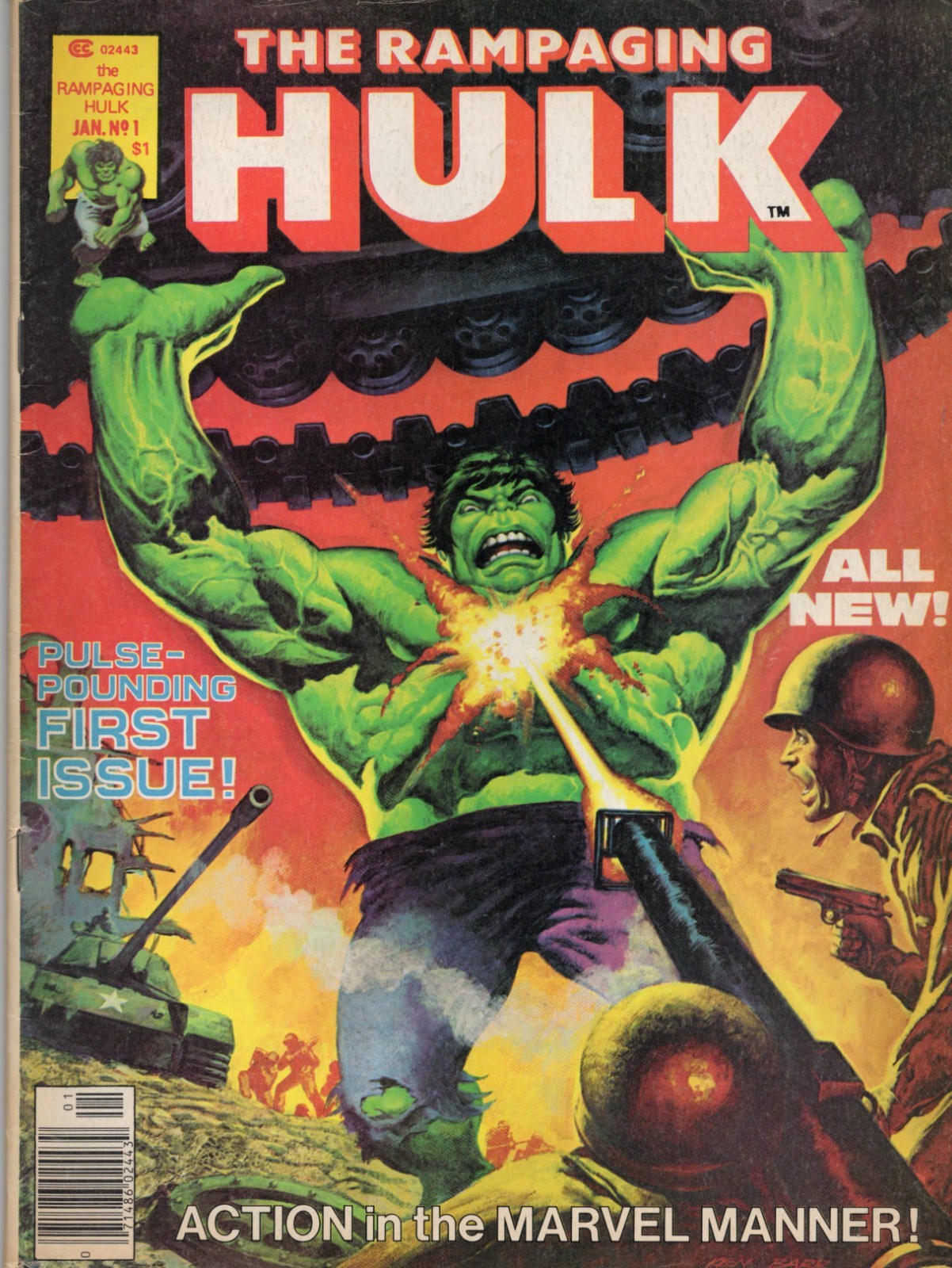THE RAMPAGING HULK MAGAZINE #1 JANUARY 1977 BRUCE BANNER (1st ISSUE)