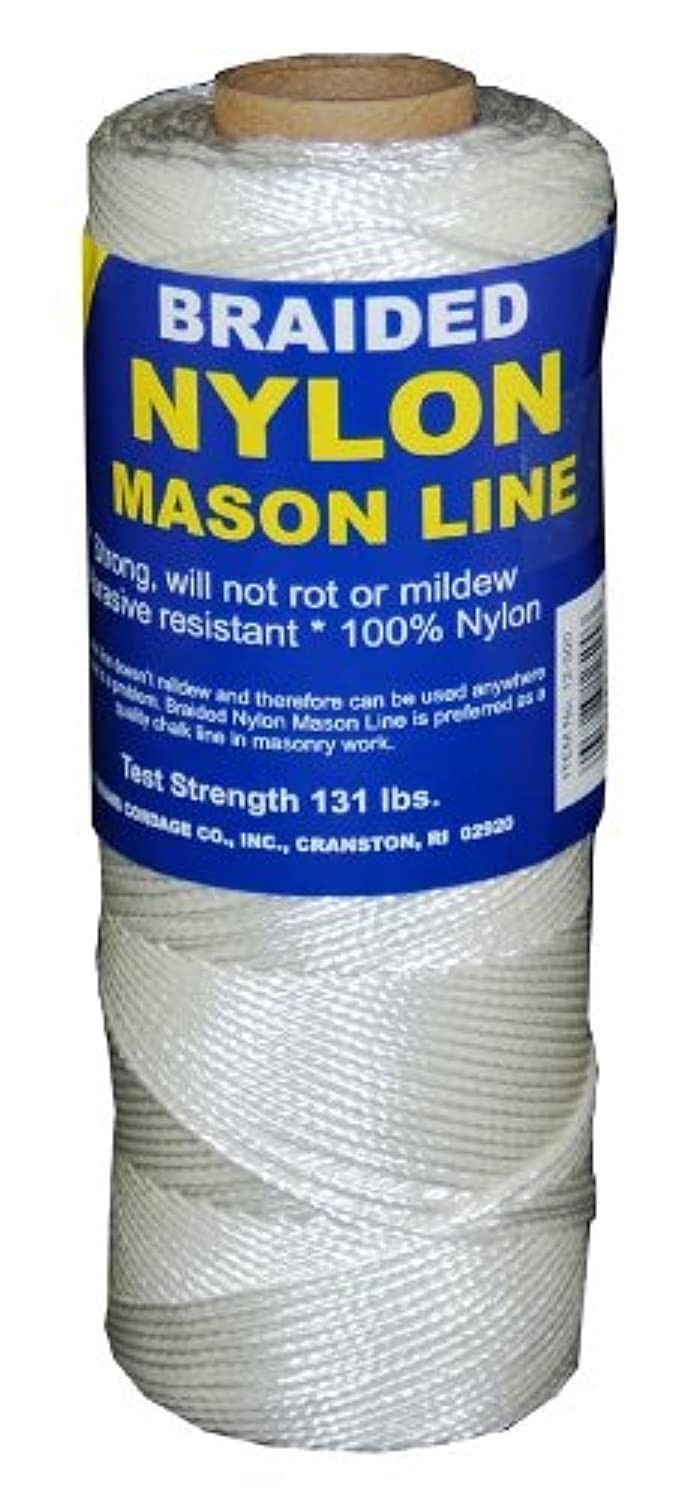 T.W Evans Cordage 12-500 Number-1 Braided Nylon Mason (Pack of 1), White 