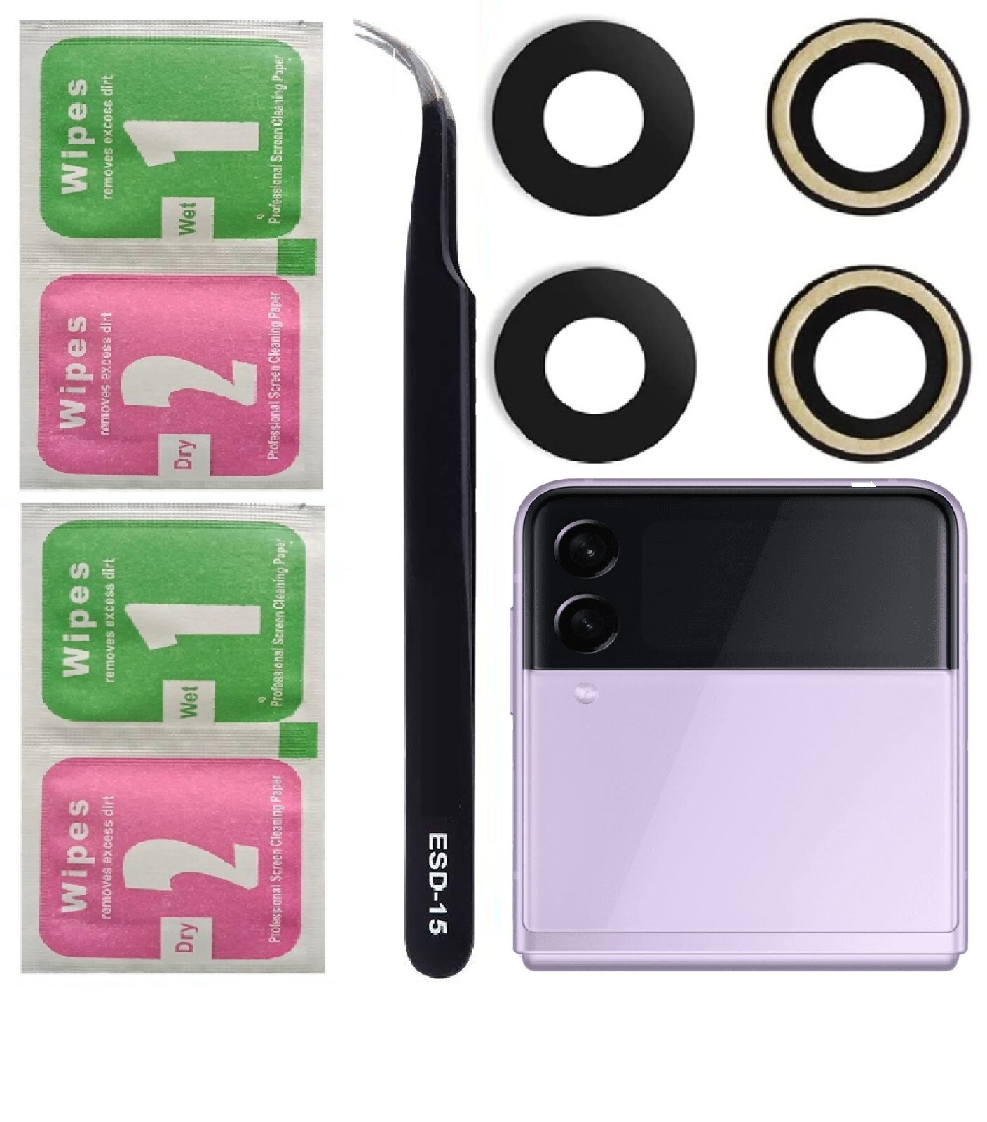 Pour Samsung Galaxy Z Clapet 3 5G Caméra Lentille Verre Arrière Rechange F711