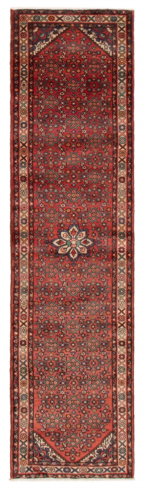 2'8" x 9'8" Vintage Hand-knotted Runner Rug Traditional Oriental Wool Carpet