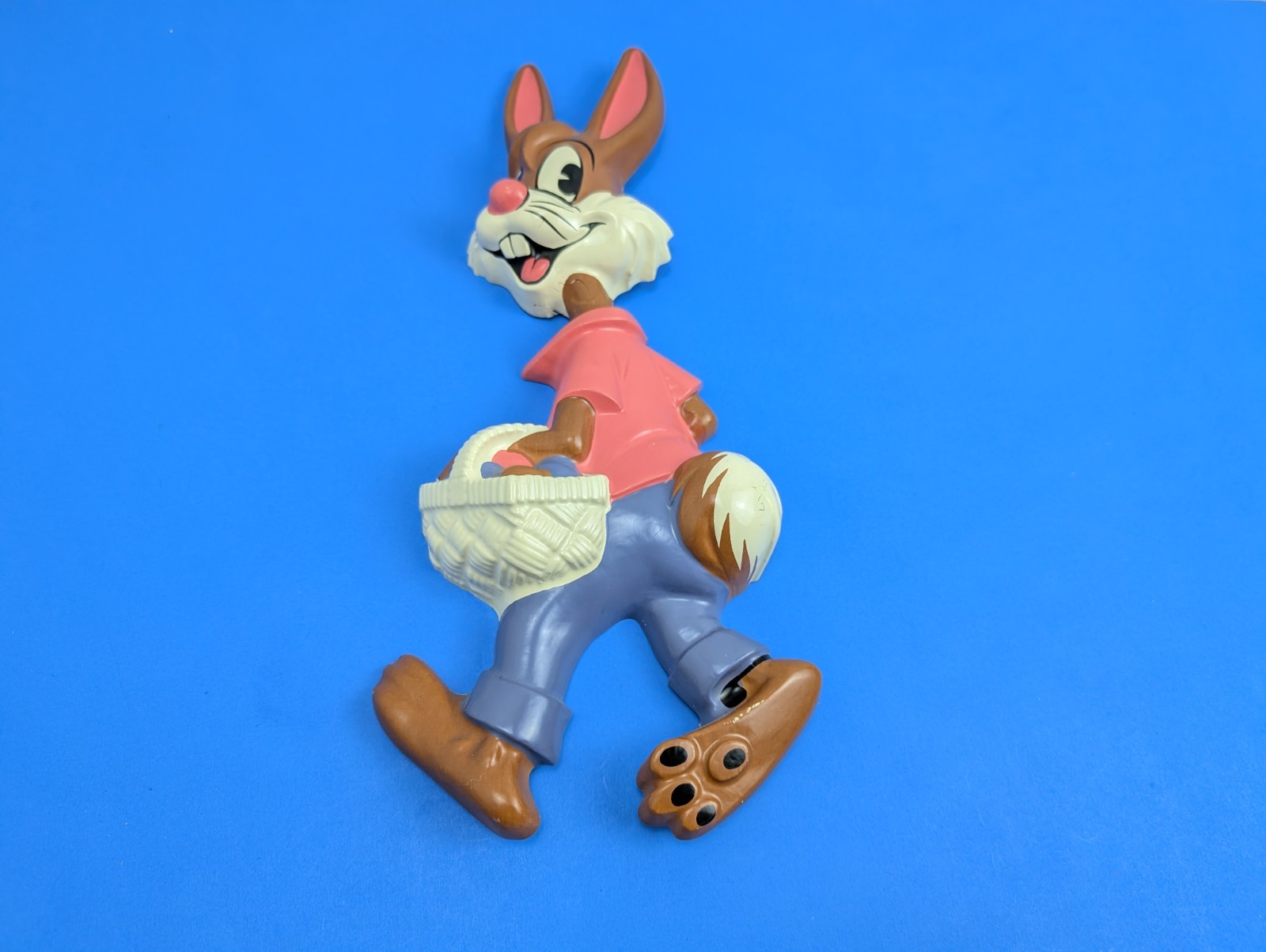RARE Vtg German Disney Plastic Vacuum Mold Wall Hanger Brer Rabbit Easter Bunny