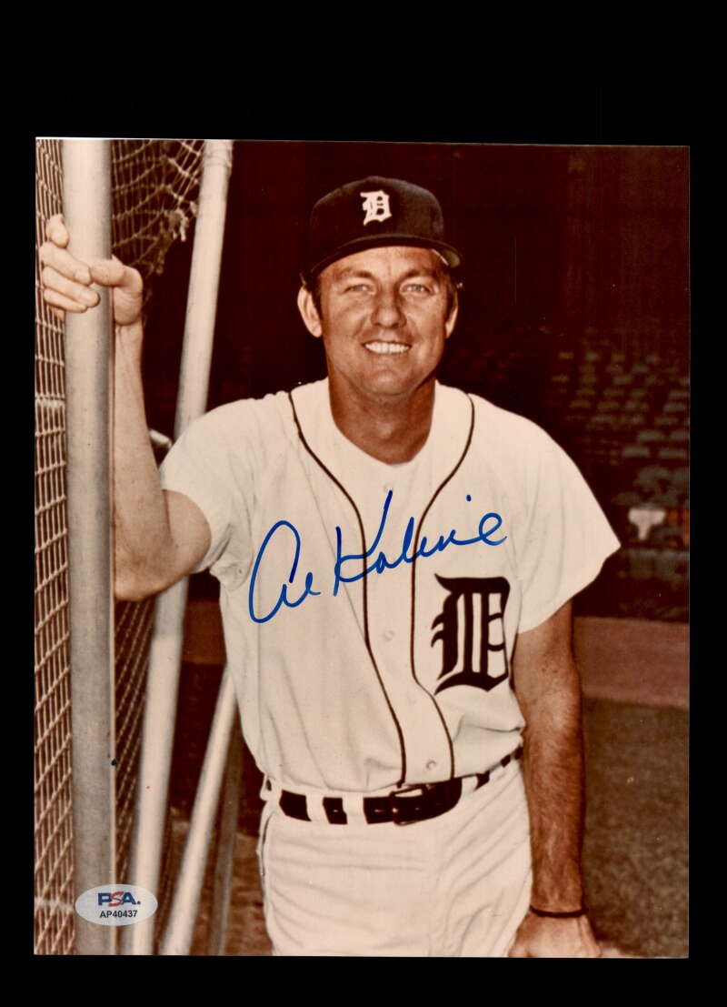 Al Kaline PSA DNA Signed 8x10 Photo Autograph Tigers