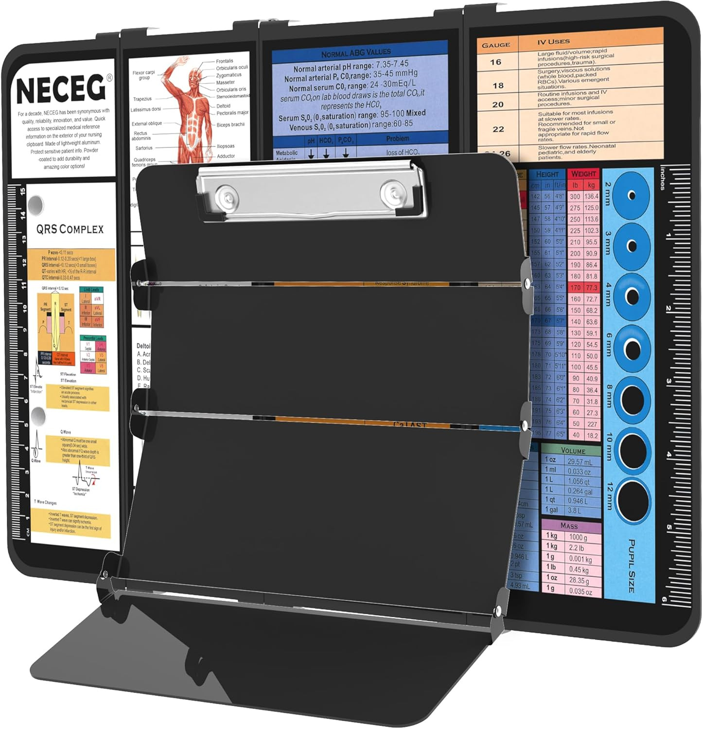 Nursing Clipboard Foldable-4 Layers Aluminum Nurse Foldable Clipboard Nursing