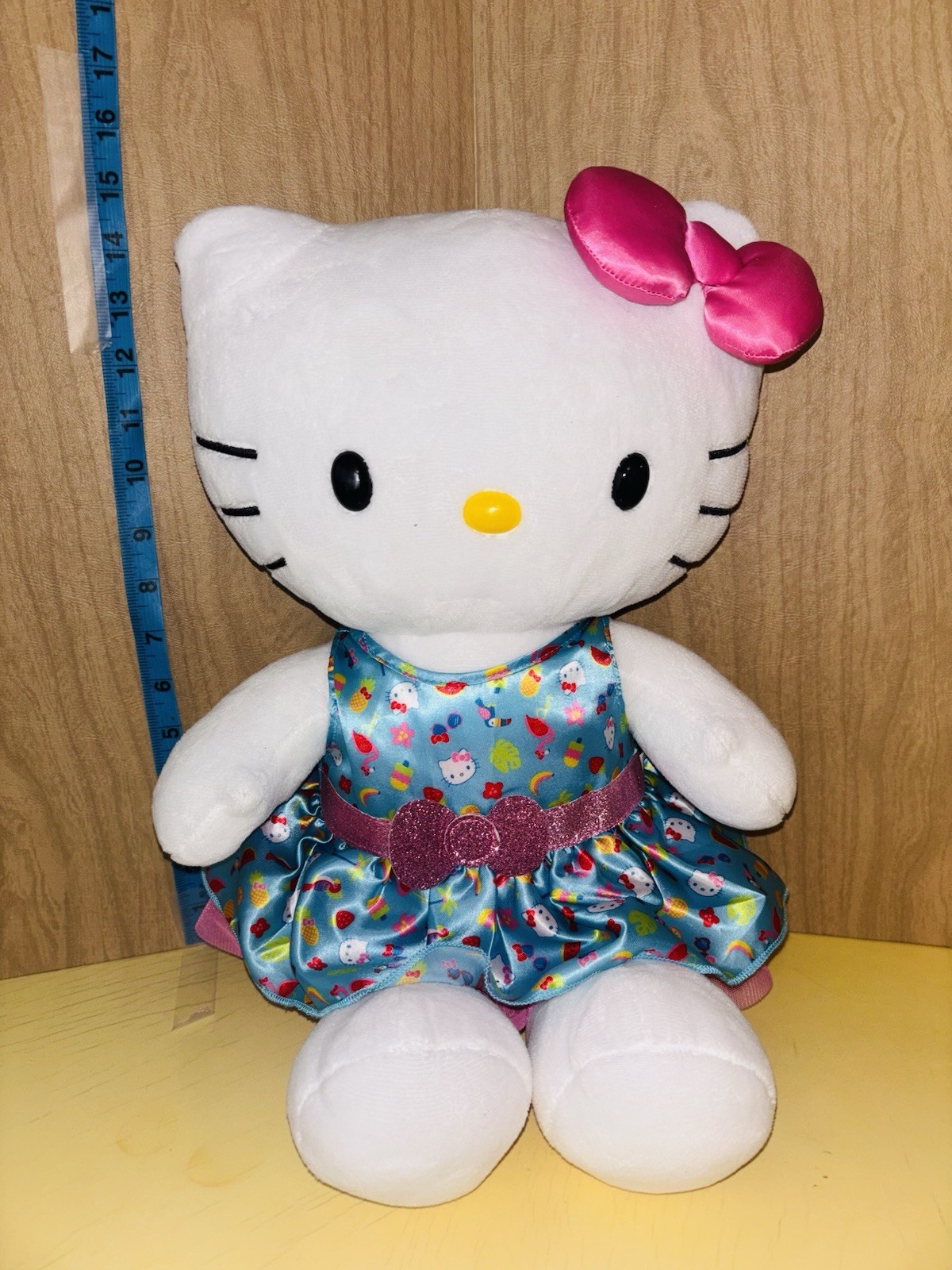 Hello Kitty Build A Bear Sanrio Summer time Plush With Dress Cute Popsicle 19”