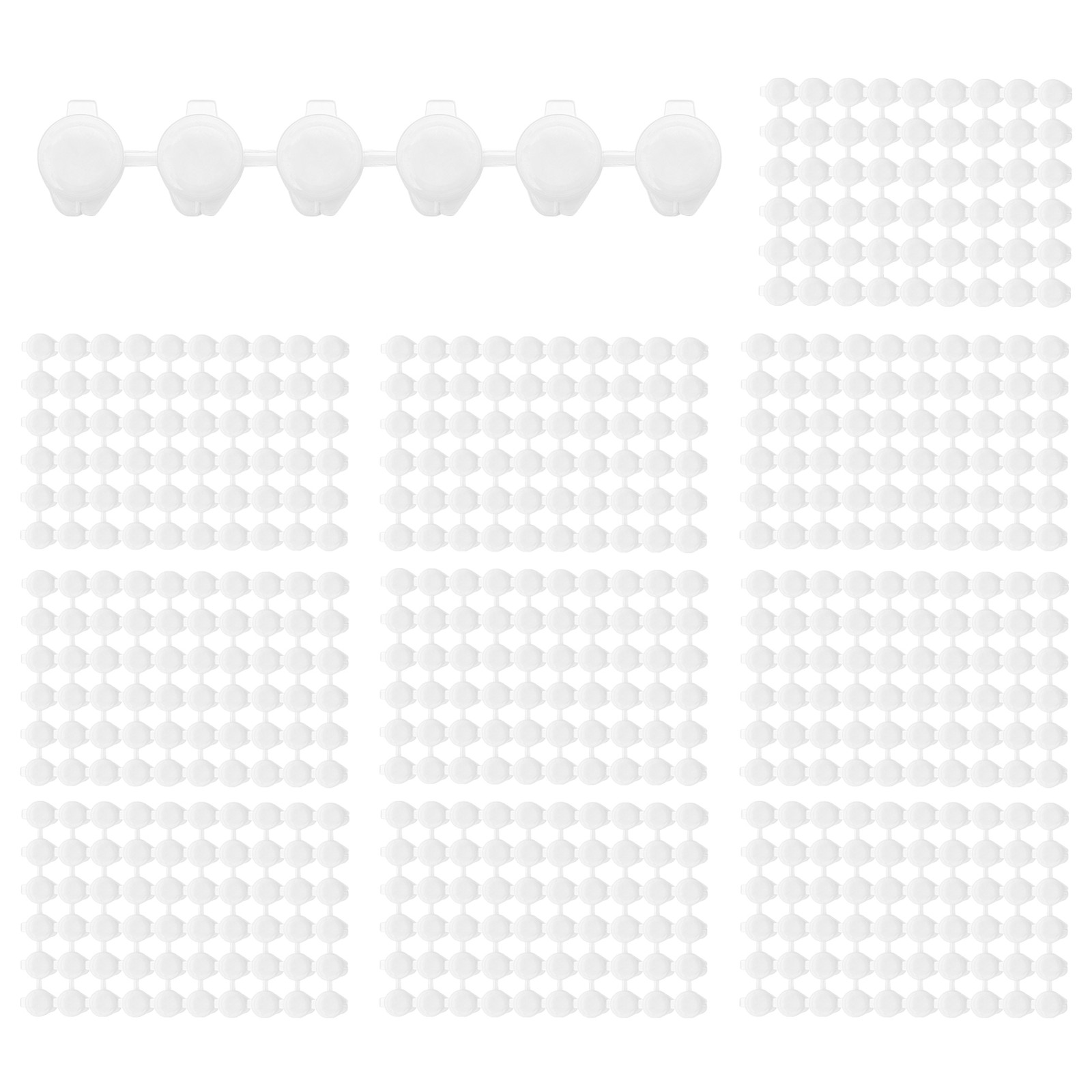 100 Strips 600 Pots Empty Paint Strips Paint Cup Clear Plastic Storage1435