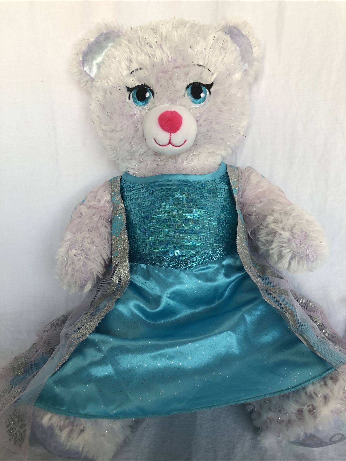 Build A Bear Disney Olaf's Frozen Adventure Gray Cat Princess Plush ANNA ELSA