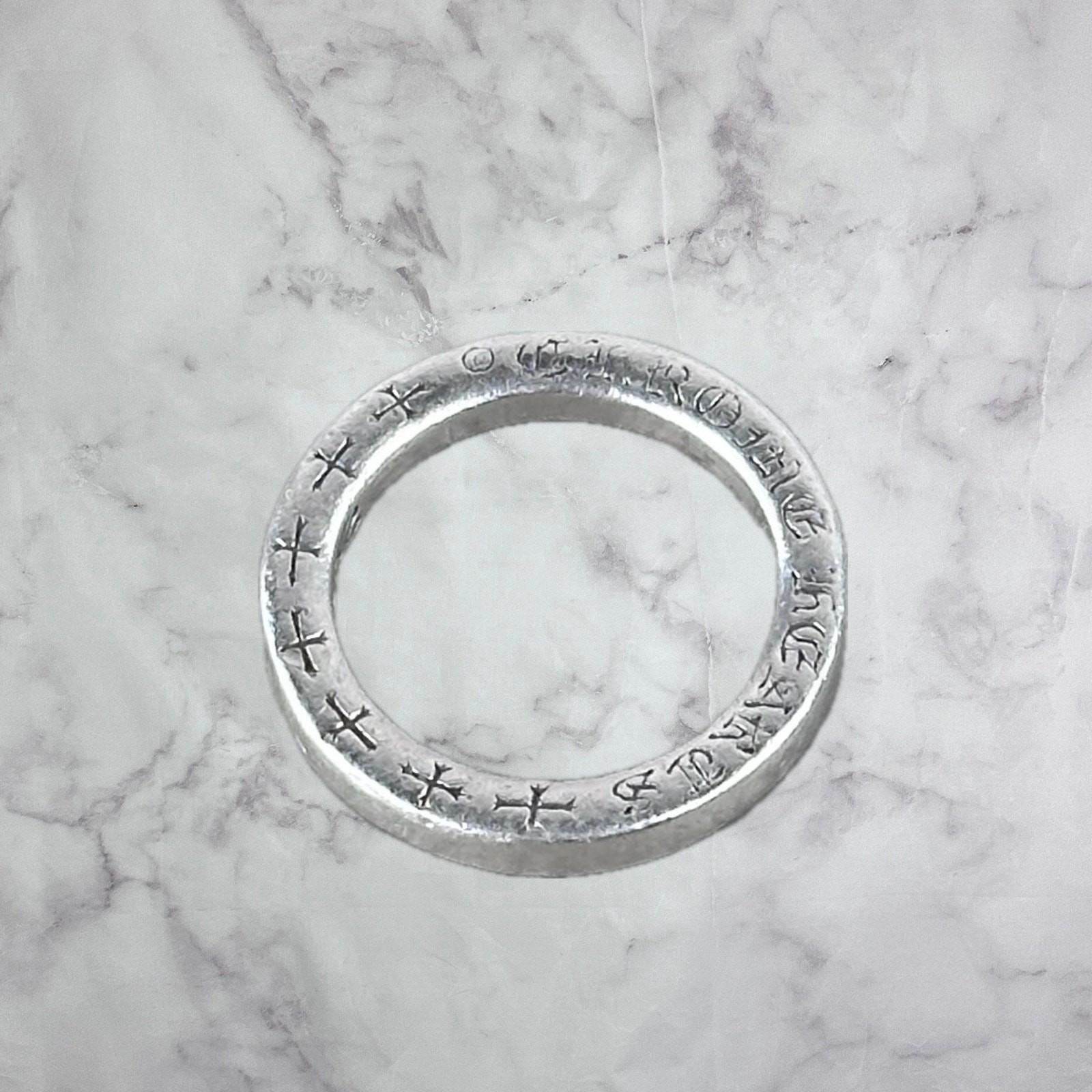 Chrome Hearts Silver 925 Spacer Ring US8 Designer Jewelry