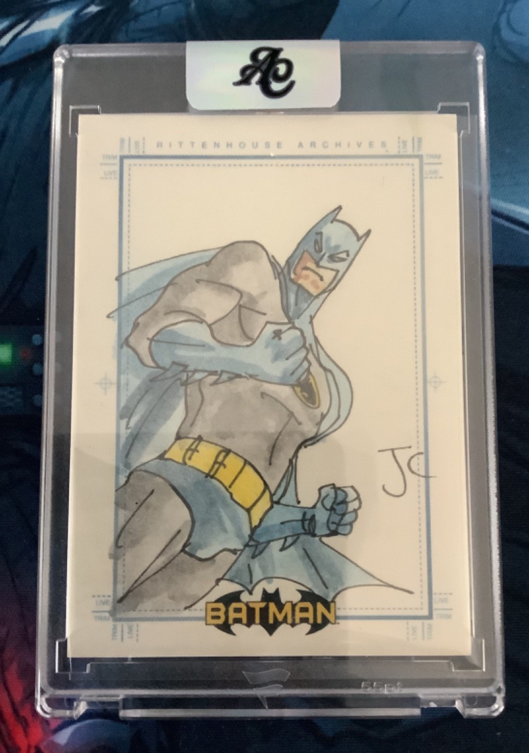 2008 Rittenhouse DC Batman Archives SketchaFEX  Color Art by JC 1/1 Dark Knight