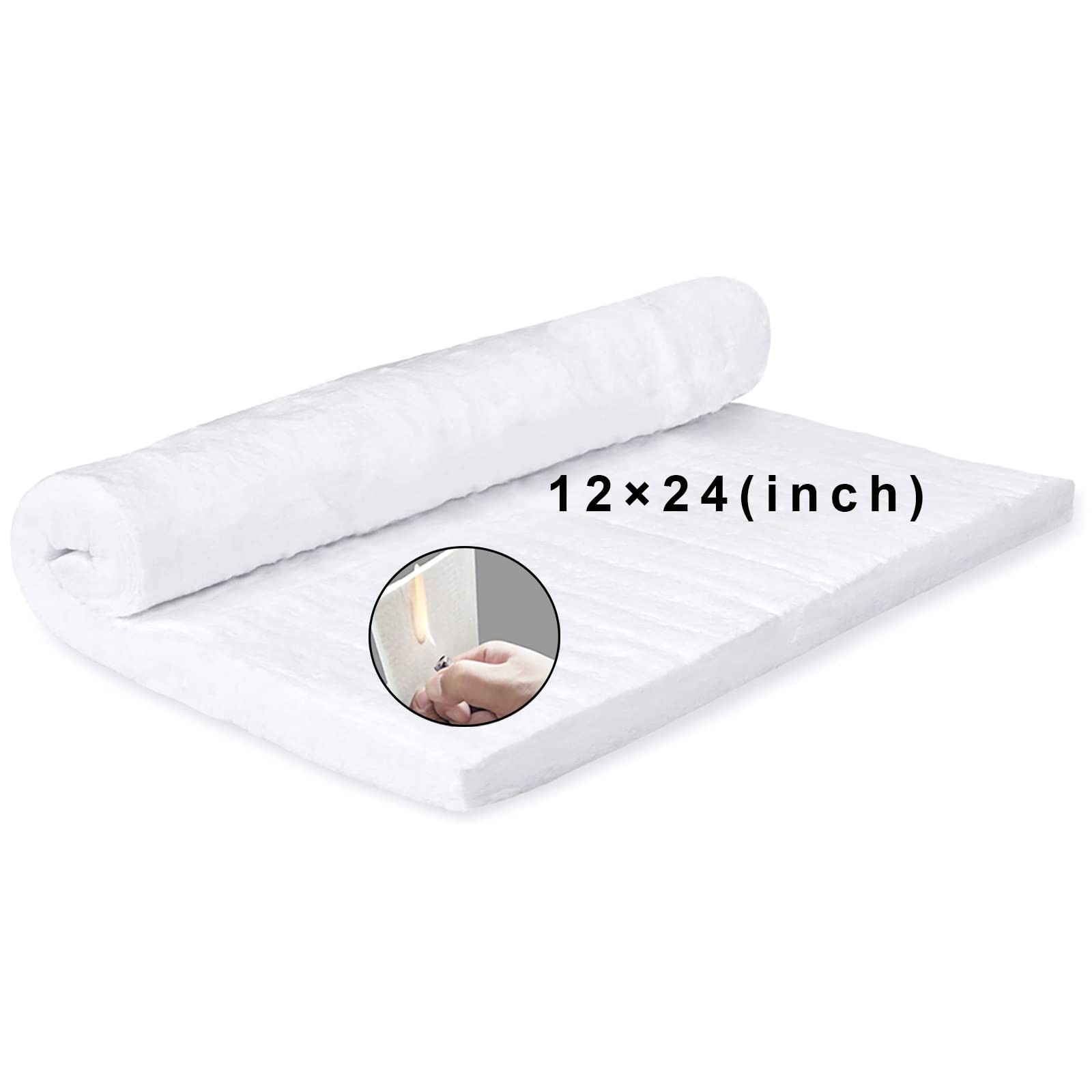 24" x12"x1" (Thick) Ceramic Fiber Blanket Fireproof 24"*12"*1"/1 piece 