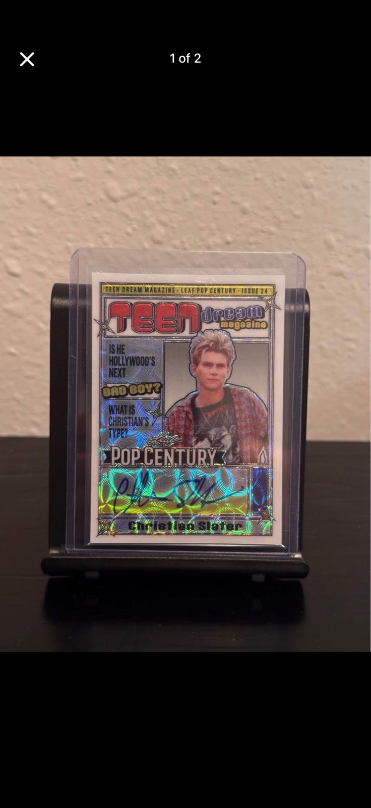Leaf Pop Century 2024 Christian Slater Autographed Numbered 1/2