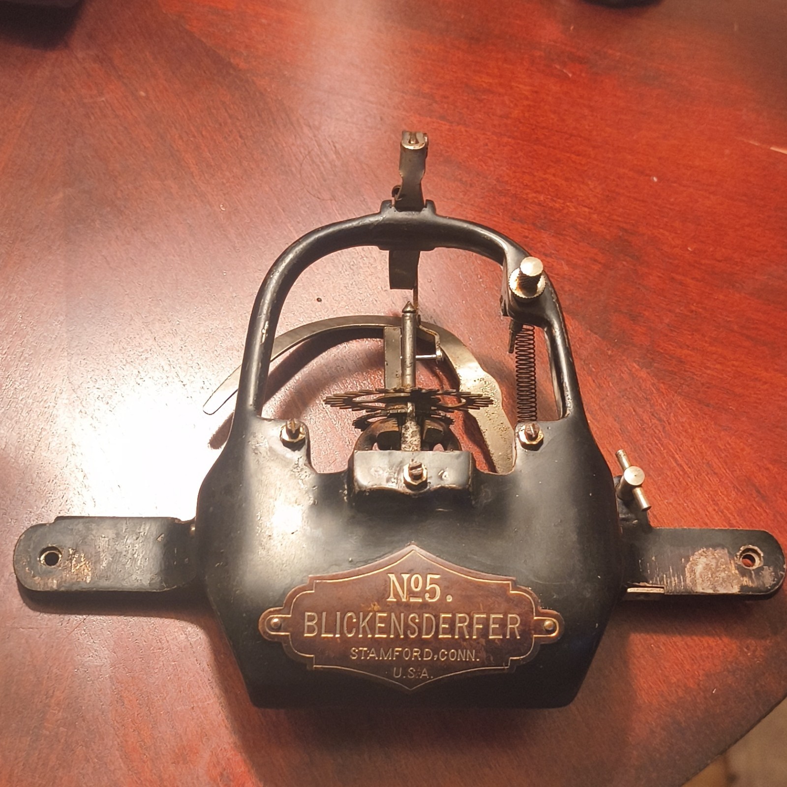 Blickensderfer No. 5 Antique Typewriter Casting Head Mechanism  