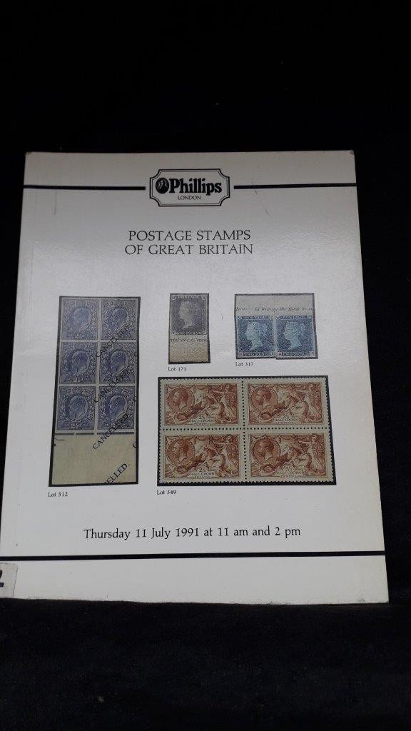 Phillips London - Postage Stamps of Great Britain - 11th July 1991  - catalogue