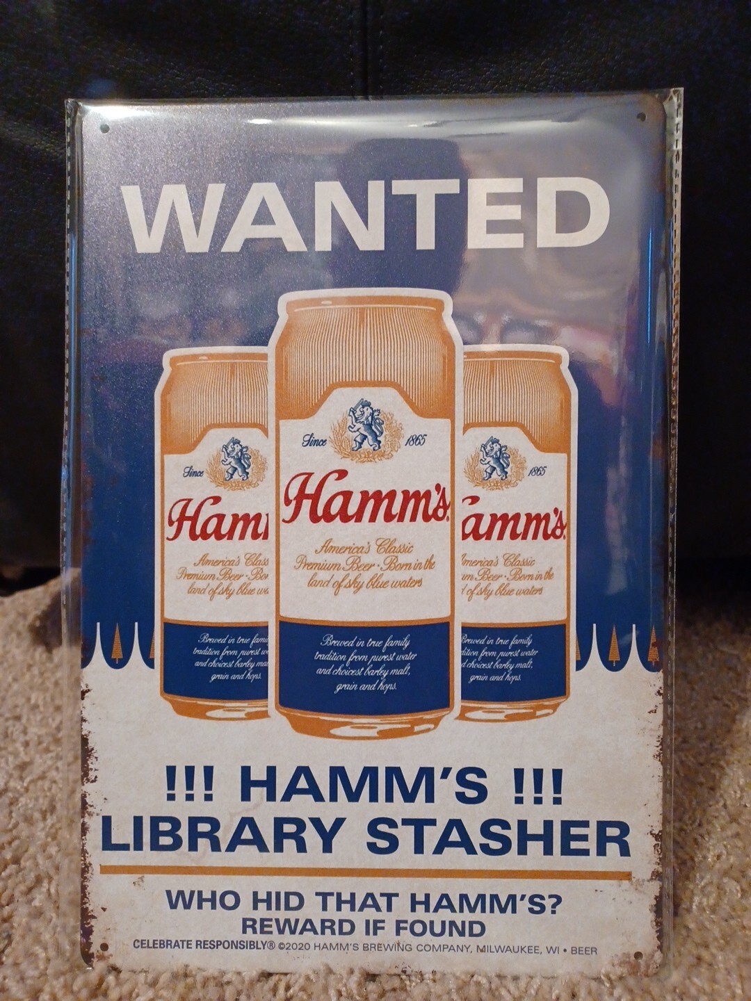 Hamms Beer Sign New SEALED! Has Vintage Look. 