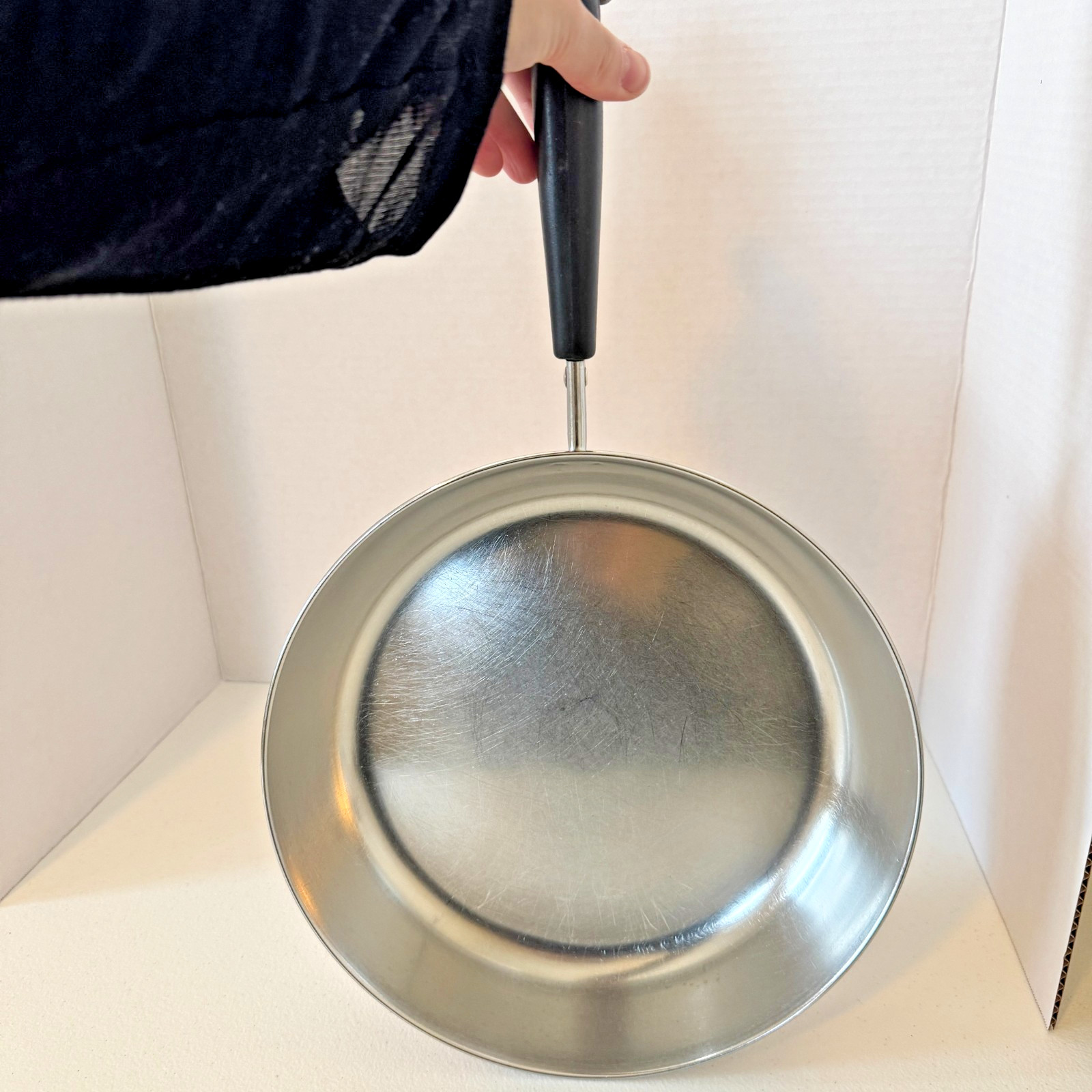 Revere Ware 1801 Skillet Frying Pan 10 Inch Copper Bottom Metal Clad Vintage