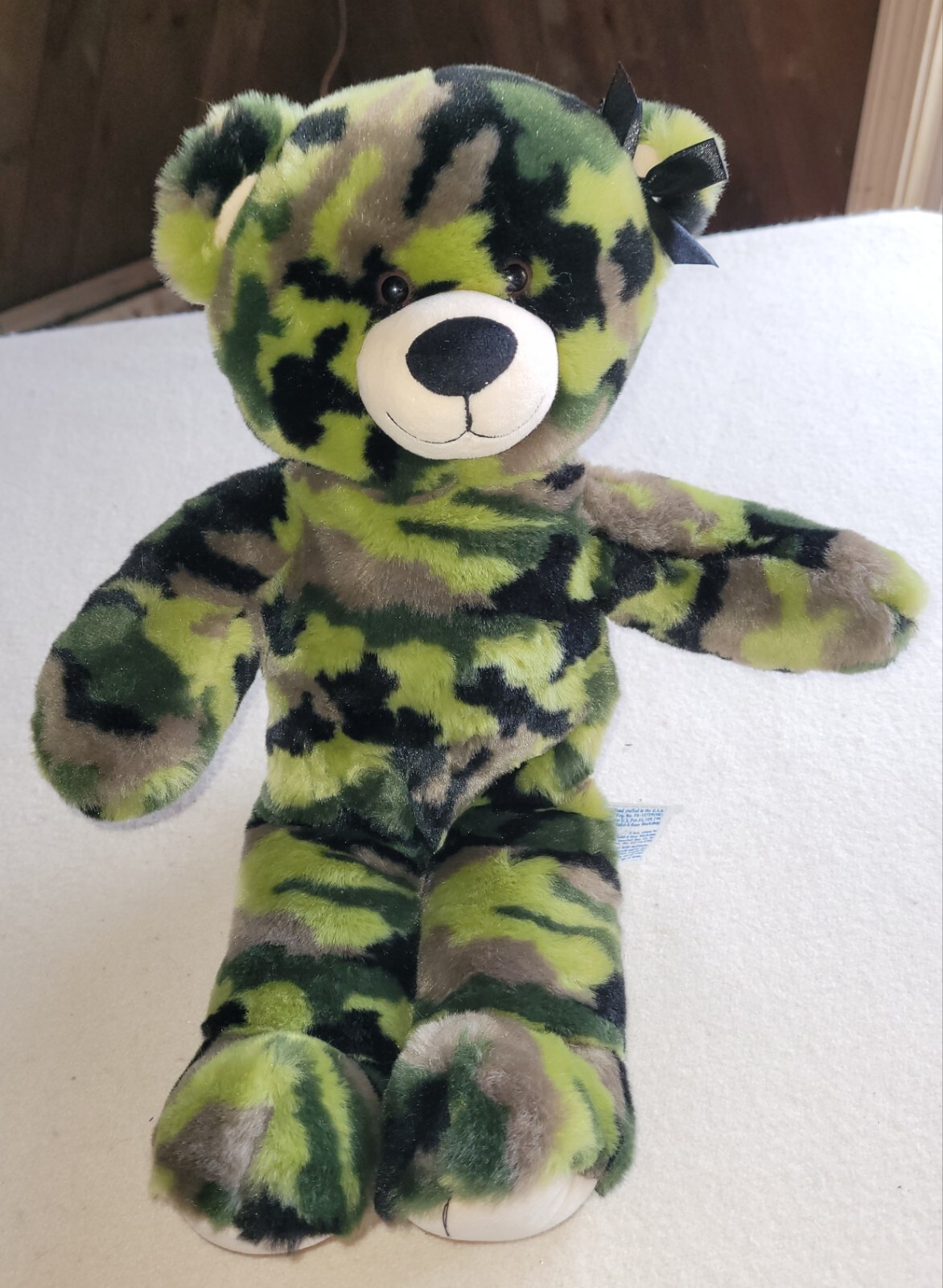 Green Camouflage Teddy Bear Army Build A Bear BABW Super Soft Fatigues 