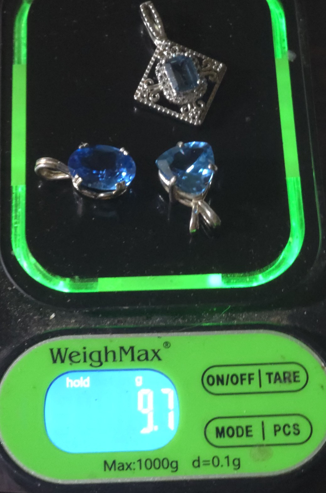 925 sterling silver and 3 topaz jewelry lot 9.7 grams