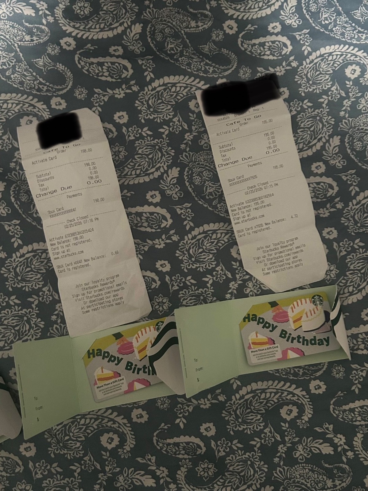 ⭐️Starbucks  E-Gift Card $198 Brand New never used 