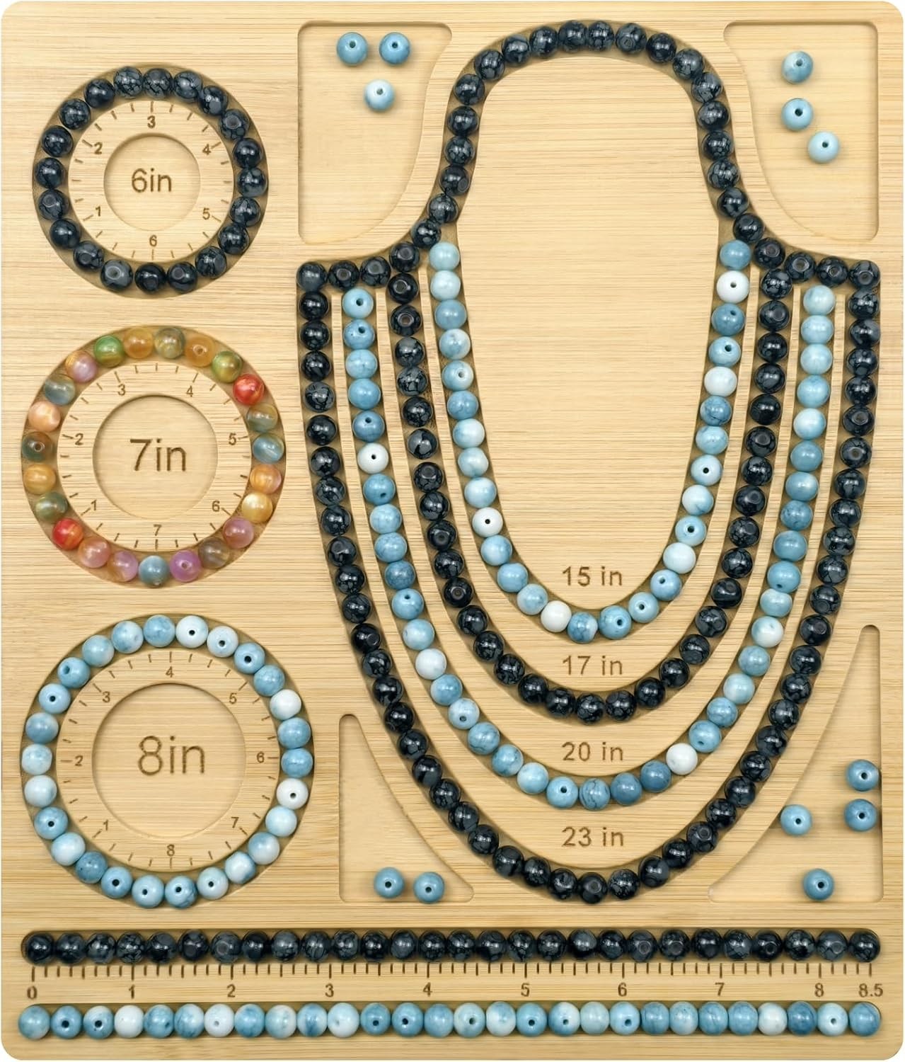 Petoysoso Bead Boards for Jewelry Making, Bamboo Beading Board for Bracelet & Ne