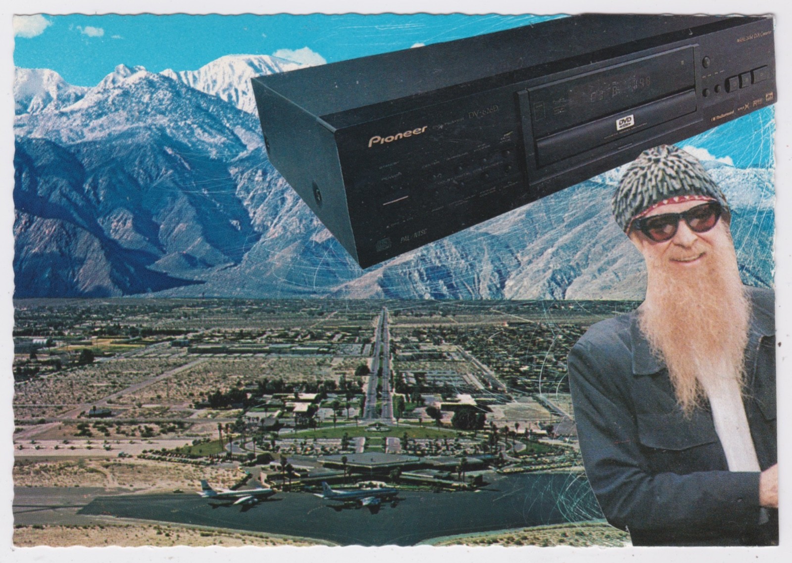 Mail Art David Greenberger "Pioneer Billy" original collaged postcard 2023