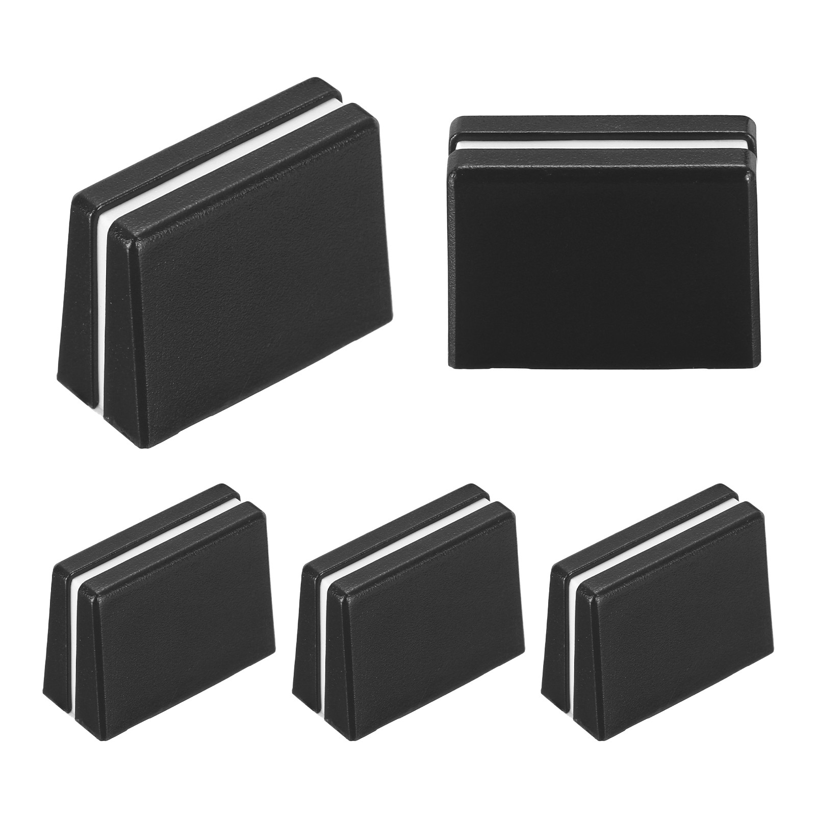 5 x Universal Fader Knobs Black Mixer Fader Caps Plastic for DJ Console