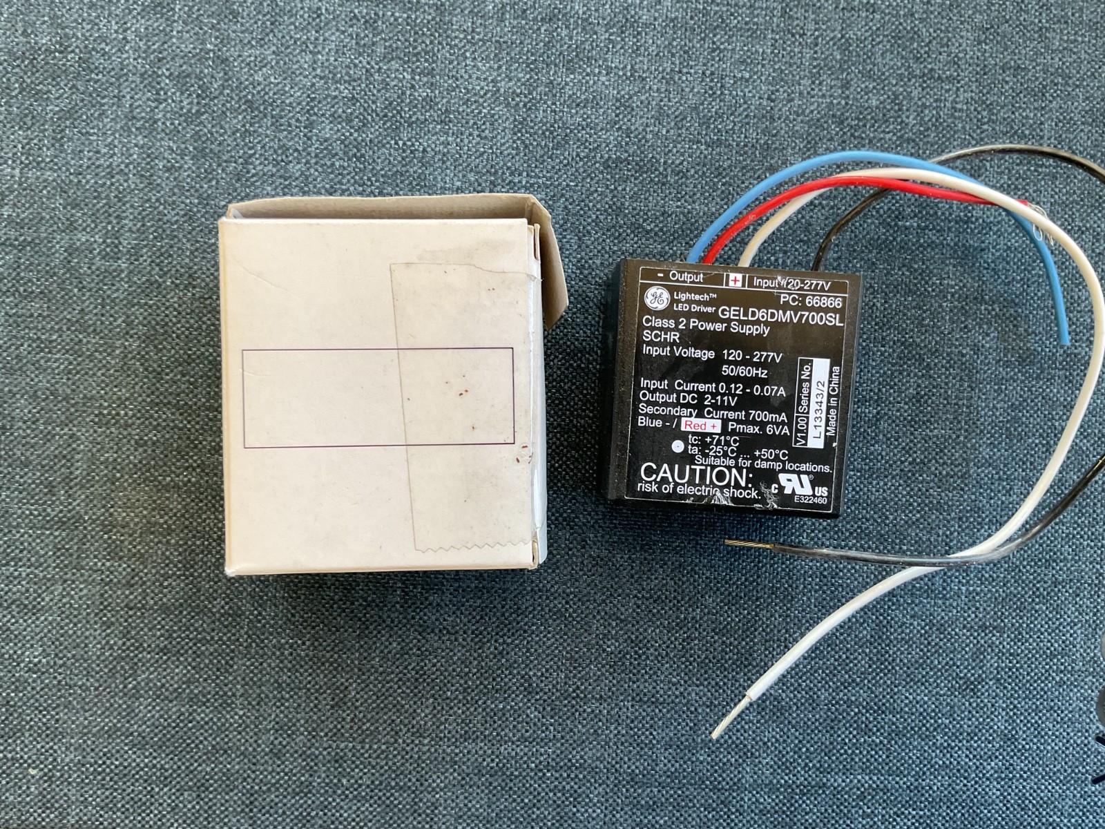 SET OF 2 PIECES - GE GELD6DMV700SL  66866 LIGHTECH Led Driver, 120/277V 50/60Hz