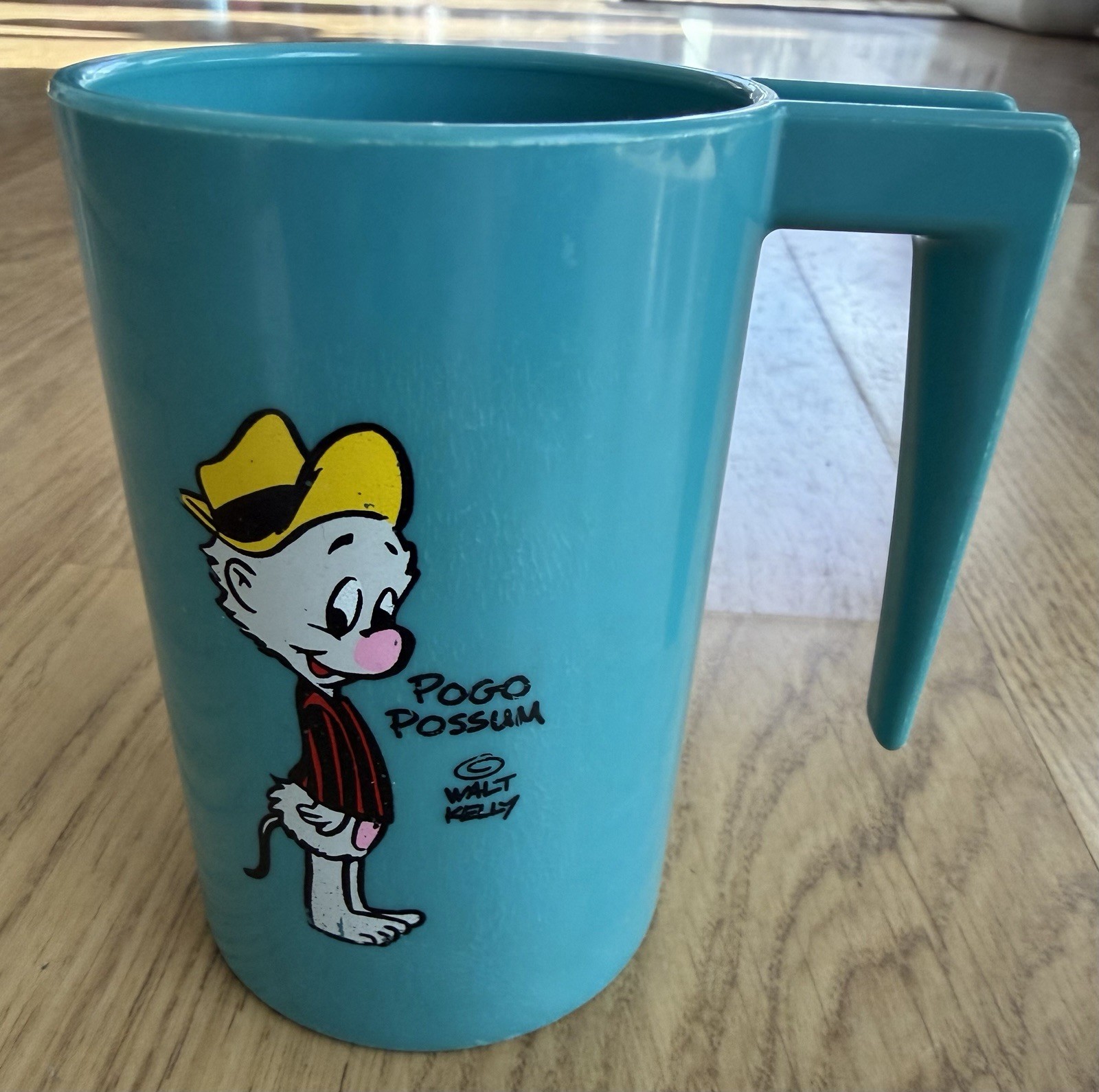 Vintage 70's Walt Kelly Pogo Possum Cup Mug Plastic Children Drink Comic