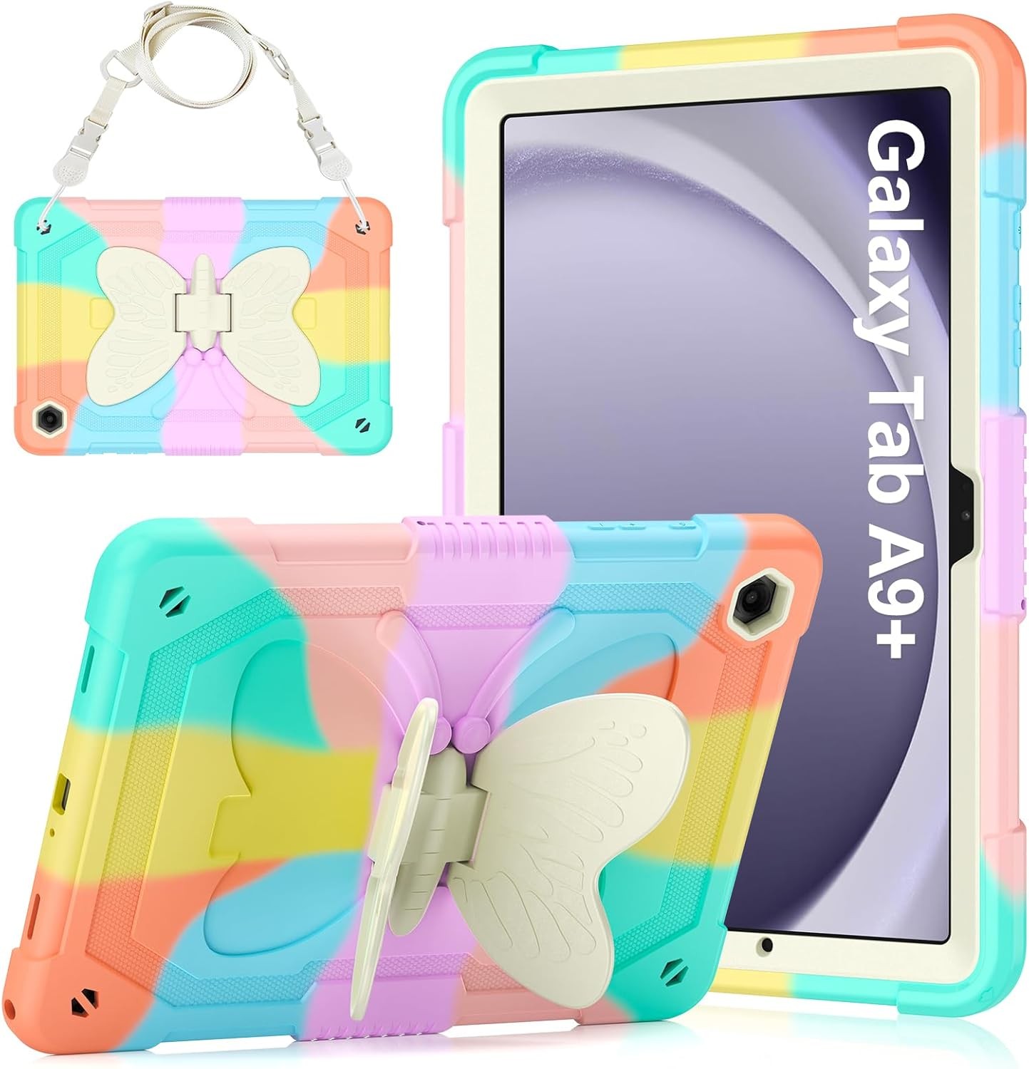 Case for Samsung Galaxy Tab A9 Plus 11 inch 2023, Shockproof with Butterfly Kick
