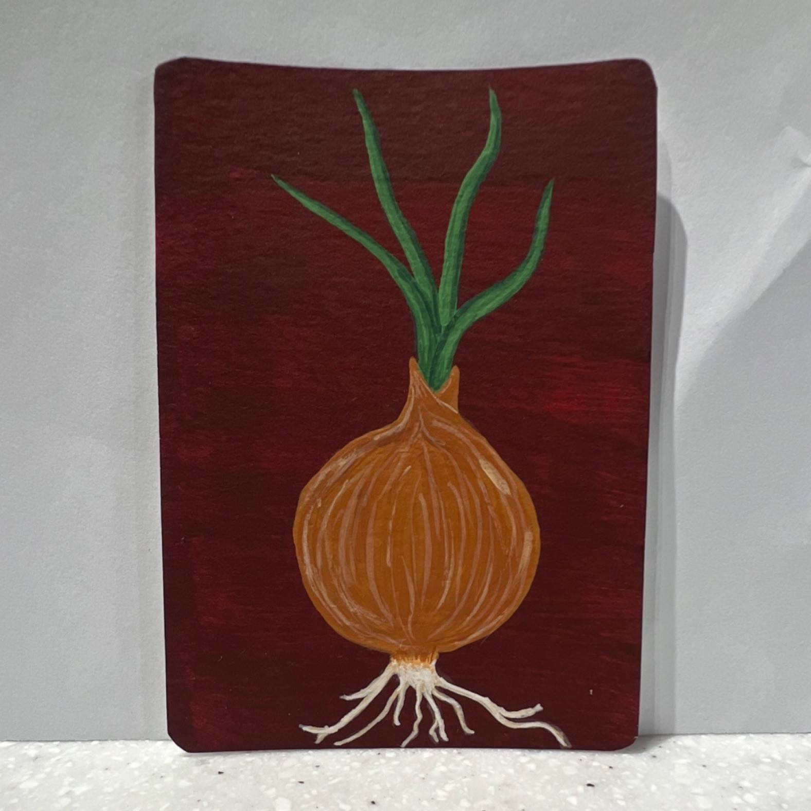 Original ACEO sized 2.5 x 3.5 acrylic art￼