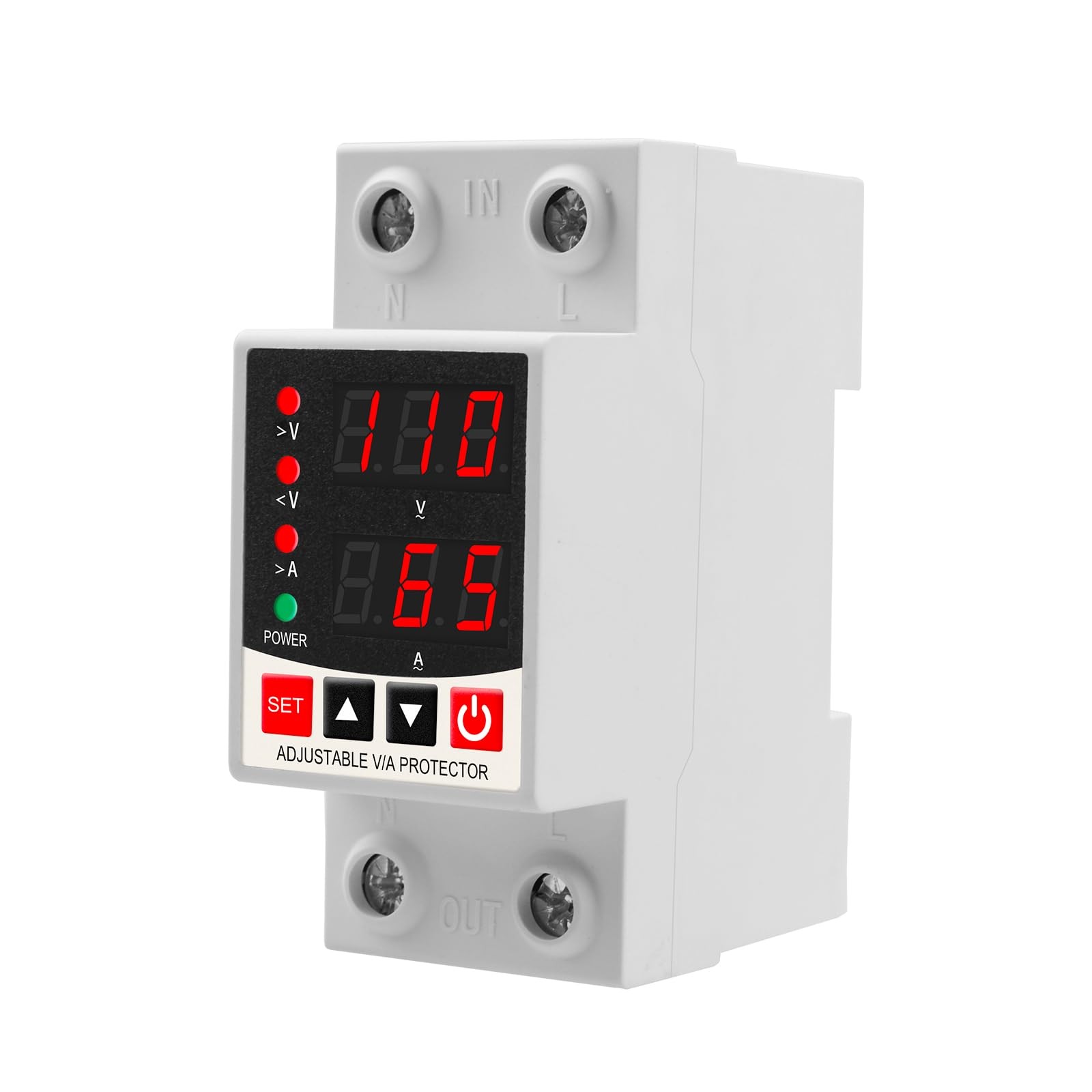 OELFFOW Adjustable V/A Protector: Over/Under Voltage & Overcurrent Protection
