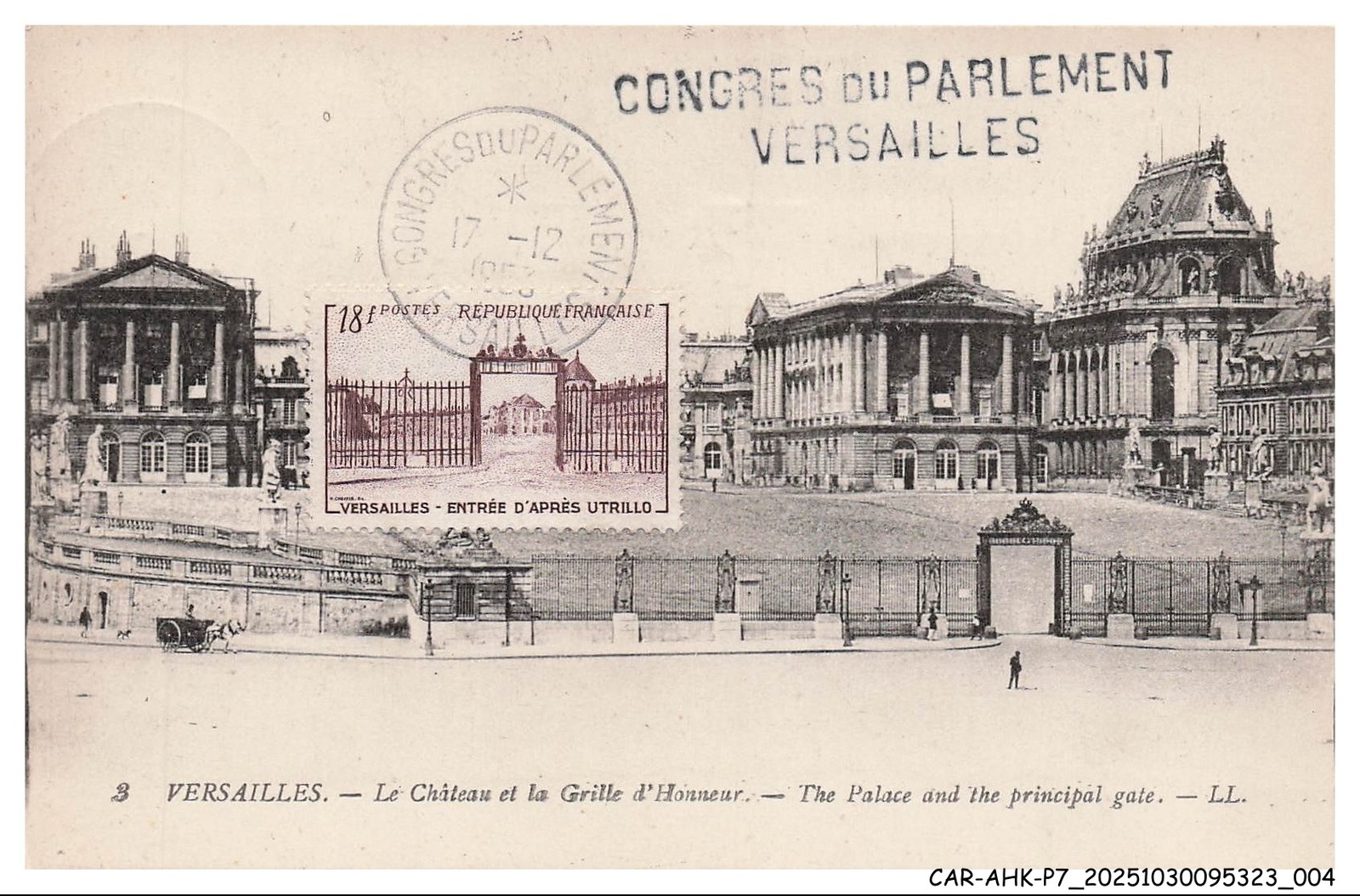 CAR-AHKP7-0388-MAXIMUM CARTES - VERSAILLES - The Castle And The Honor Gate