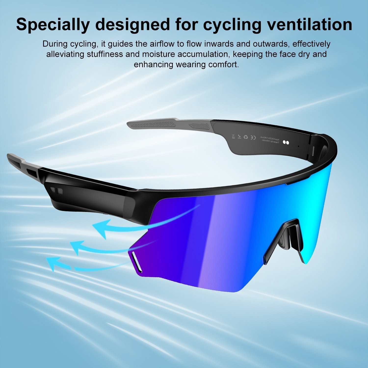 Blackview Polarized Sports Smart Sunglasses,UV400 Protection for Cycling Driving