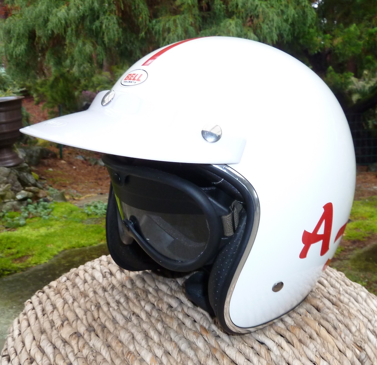 VINTAGE A J FOYT , 1961 INDY 500 WIN FULL SIZE,1:1 BELL TRIBUTE HELMET, SIZE XL